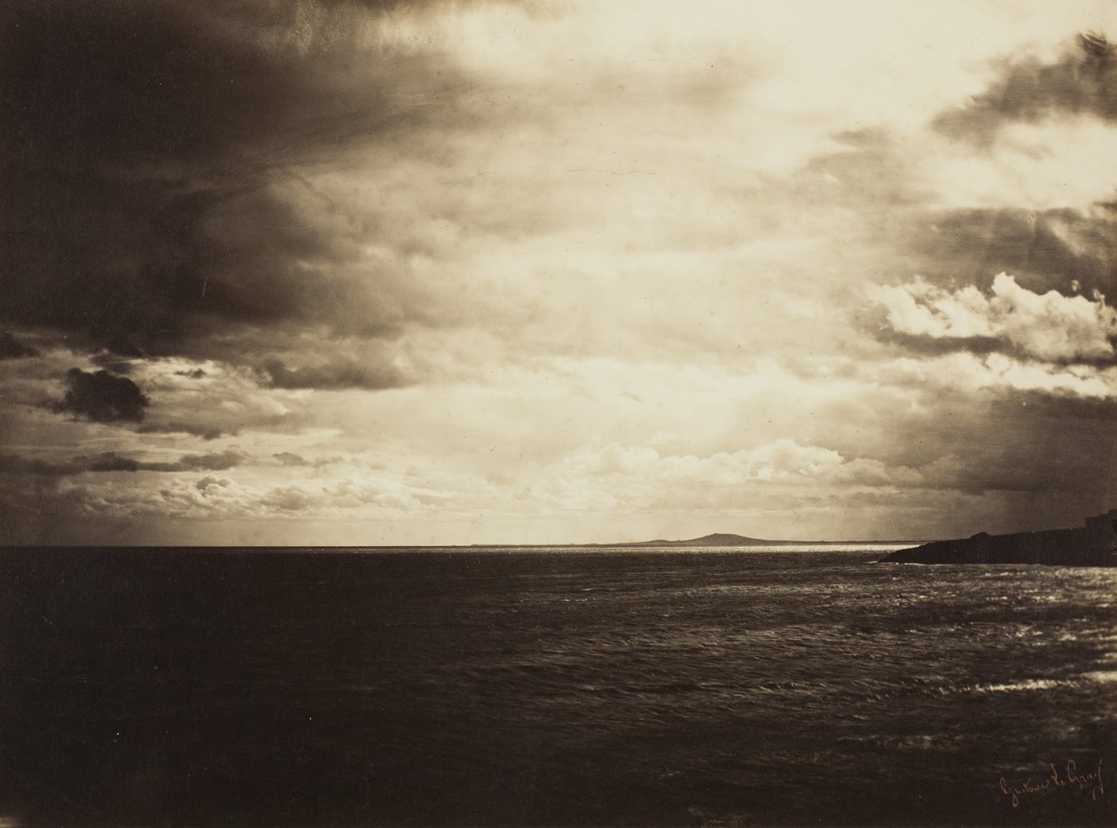 Zatažená obloha, Středozemní moře, 1857 od Gustave Le Gray