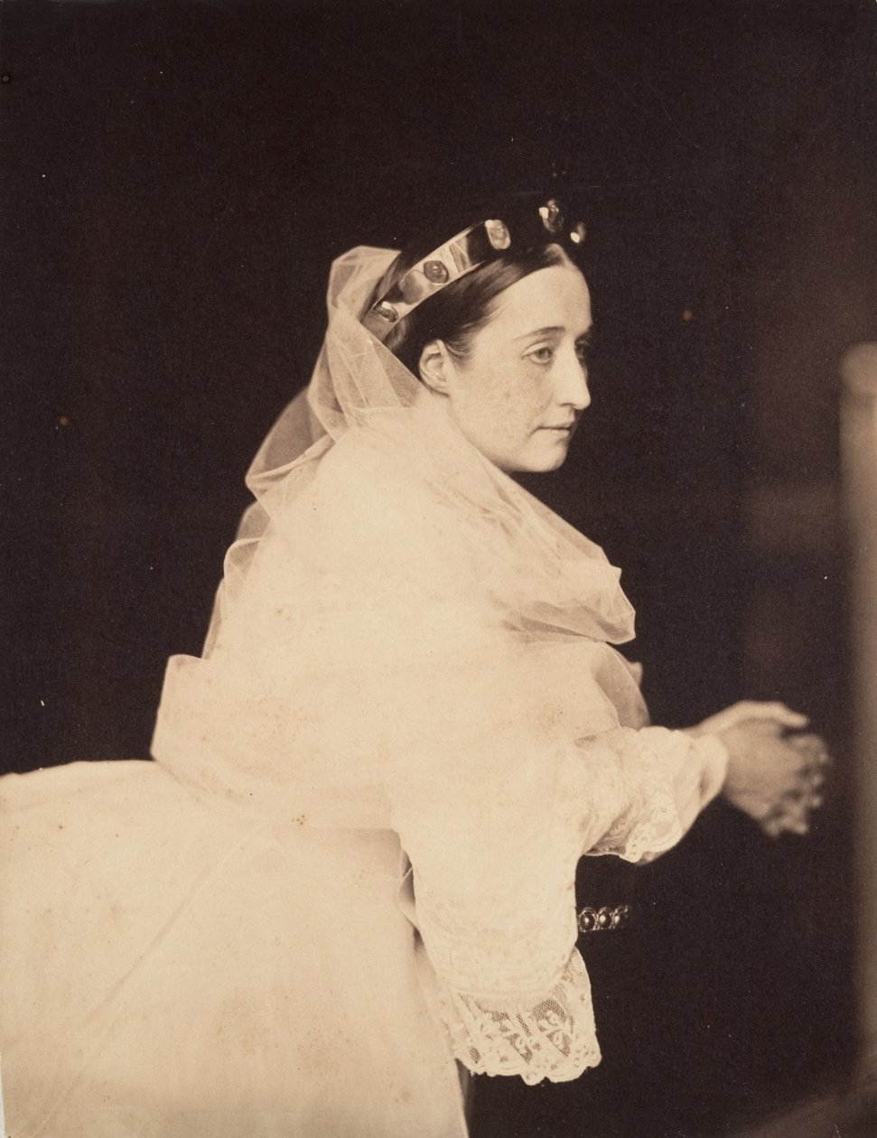 Císařovna Eugenie při modlitbě, 1856. od Gustave Le Gray