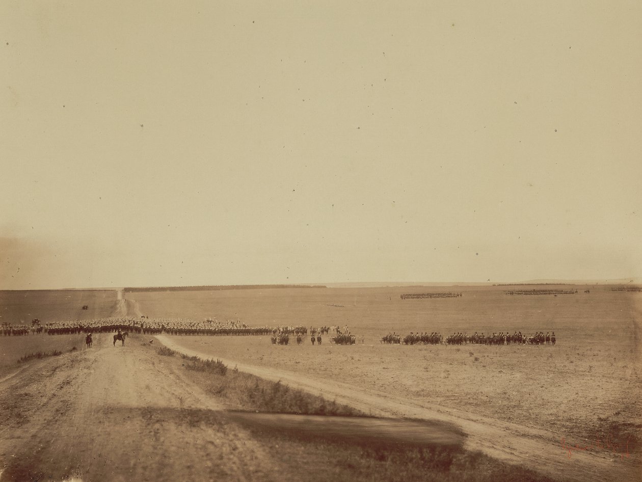 Manévry, tábor Chalons od Gustave Le Gray