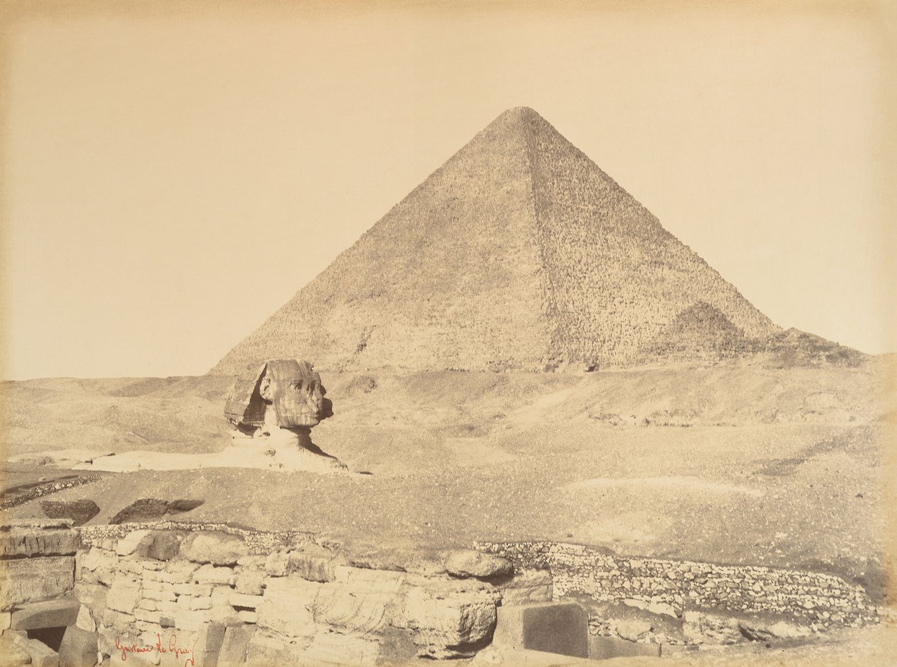 Pyramidy v Gíze, 1865-69. od Gustave Le Gray