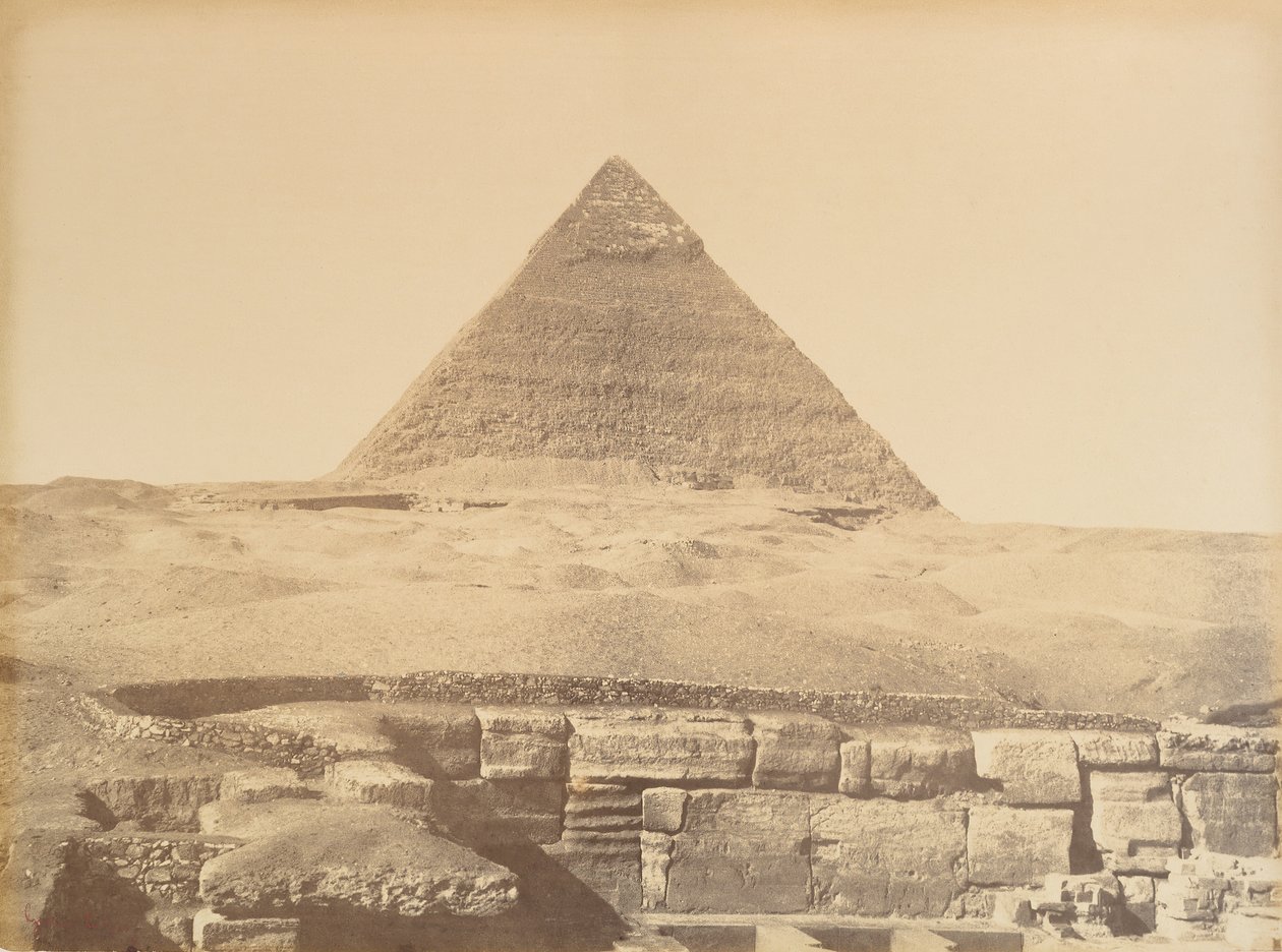 Pyramidy v Gíze, 1865-69. od Gustave Le Gray