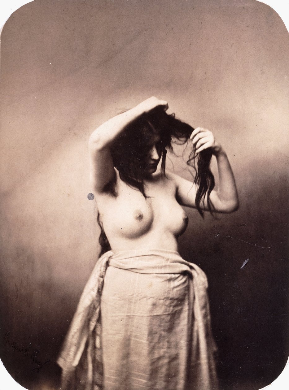 Stojící ženský akt, c.1855 od Gustave Le Gray
