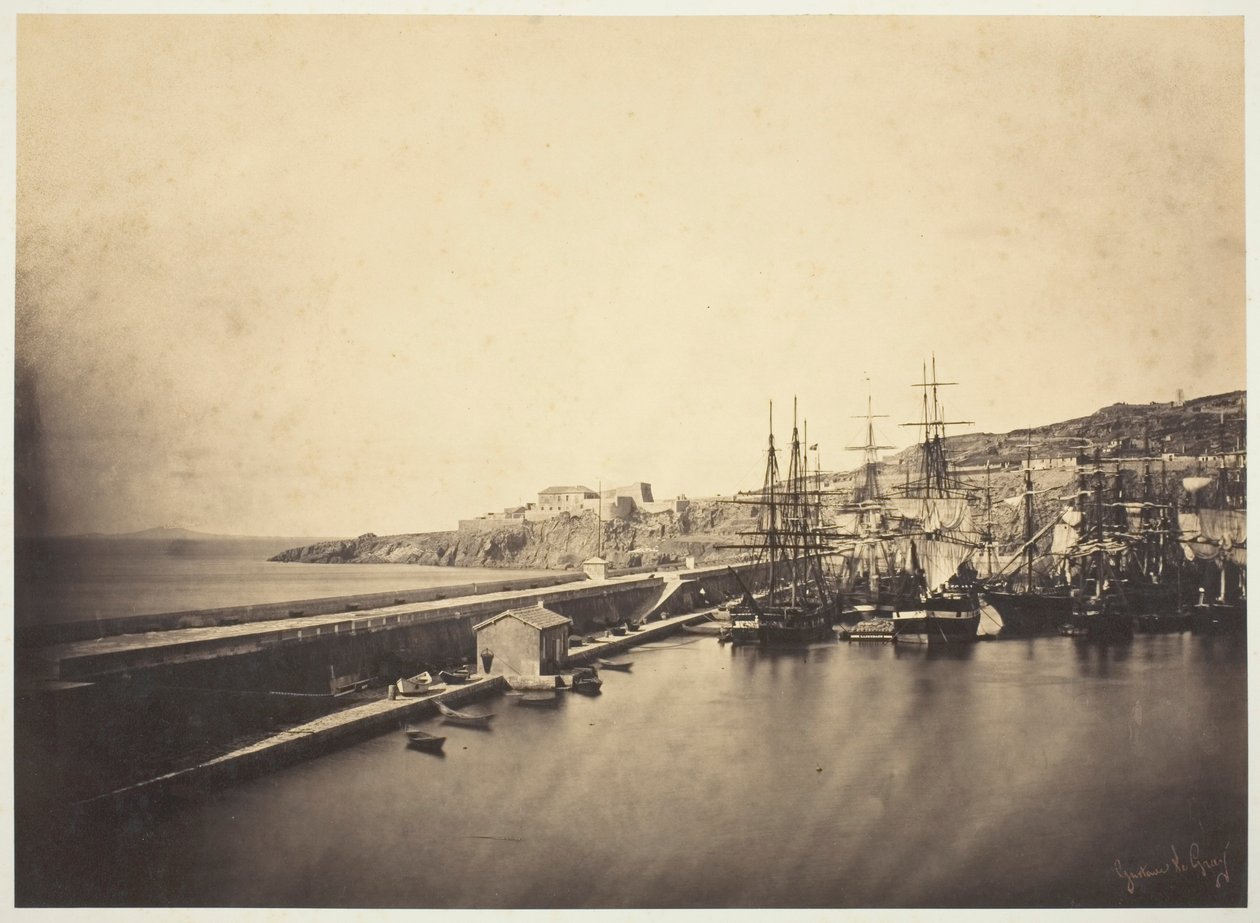 Molo v Sète od Gustave Le Gray