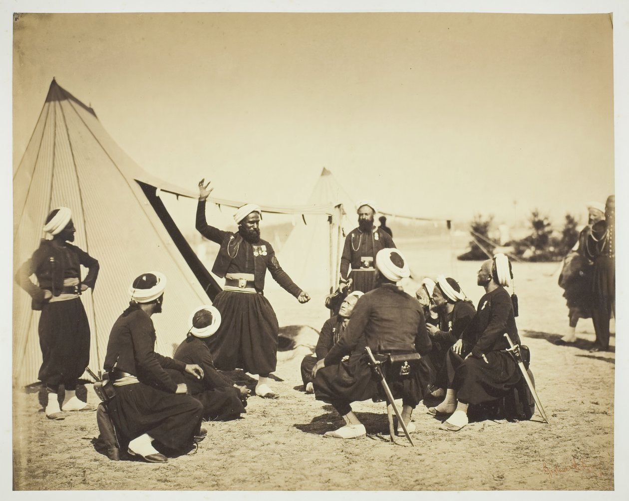 Zouave Storyteller Le recit, 1857. od Gustave Le Gray