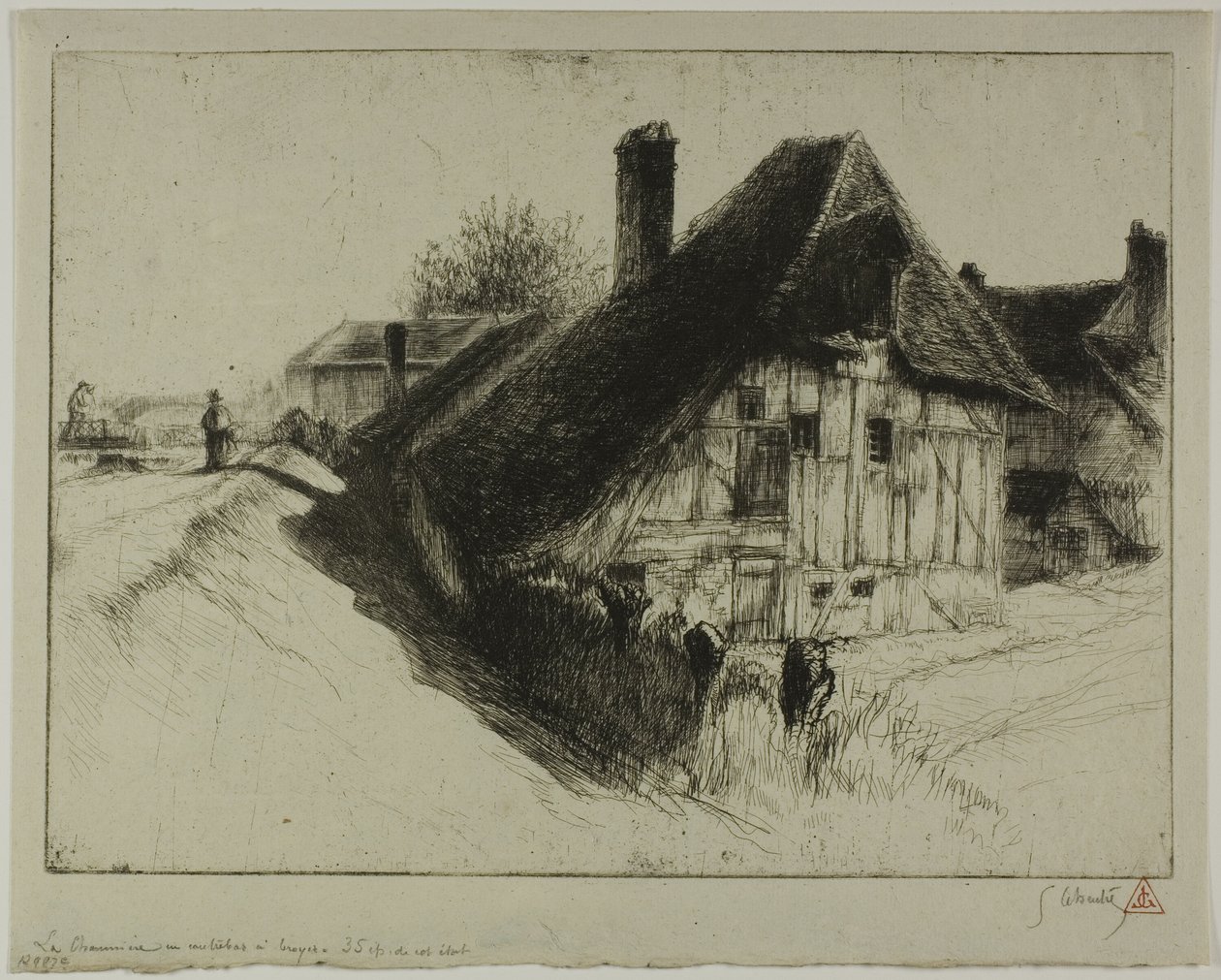 Nízkosedící rolnické obydlí, Troyes od Gustave Leheutre