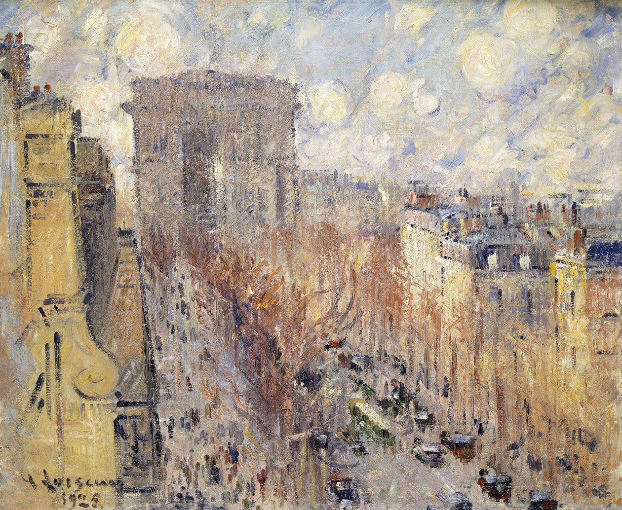 Avenue Friedland, Paříž, 1925 od Gustave Loiseau