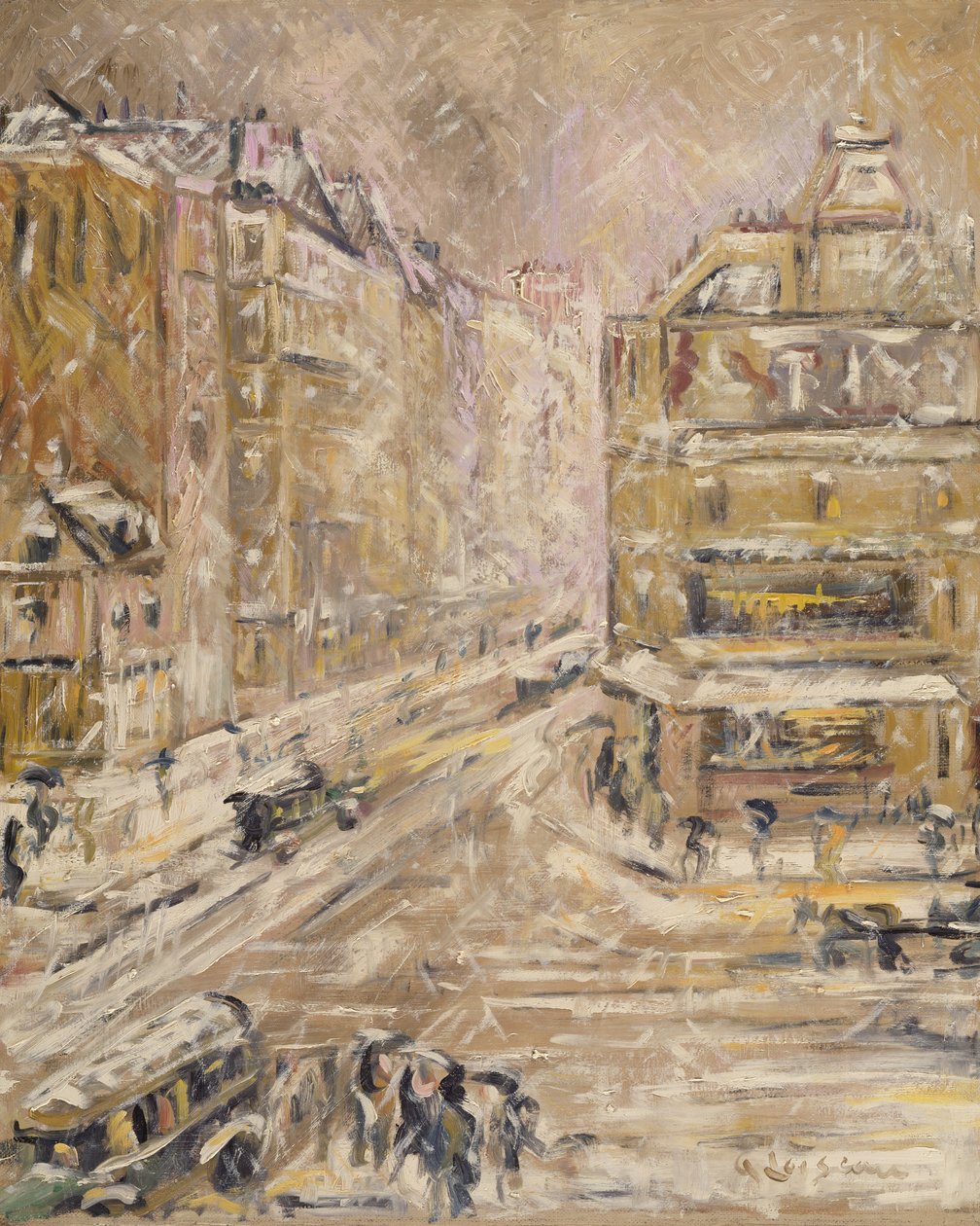 Clignancourt Street Under Snow, 1924 od Gustave Loiseau