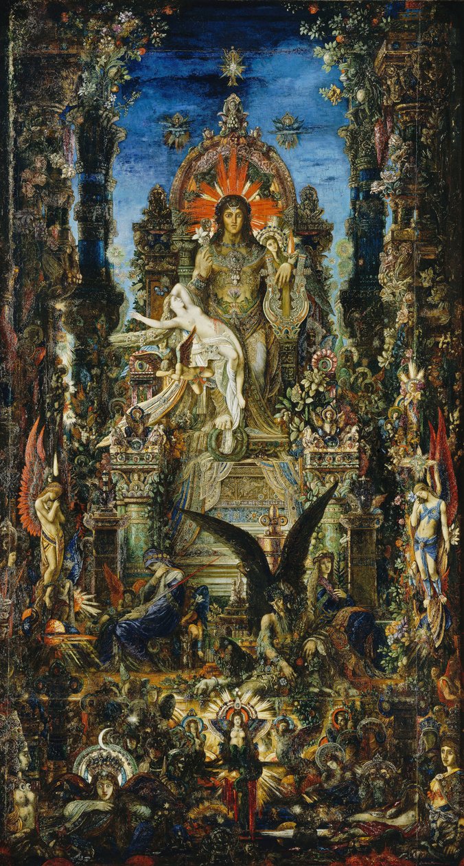 Jupiter a Semele, 1894-95 od Gustave Moreau
