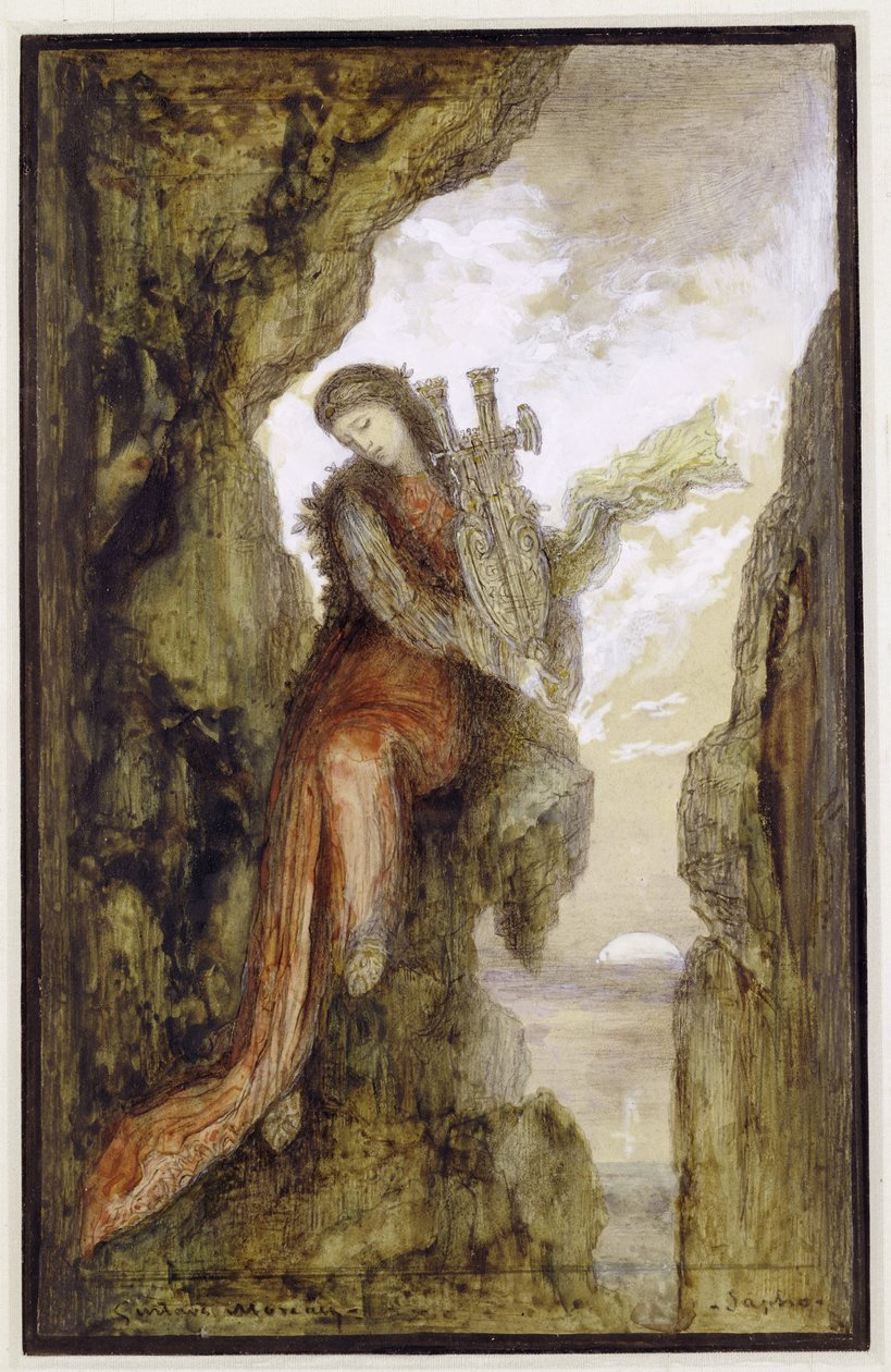 Sapfó na útesu od Gustave Moreau