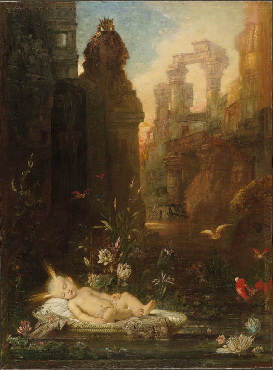 Kojenec Mojžíš od Gustave Moreau