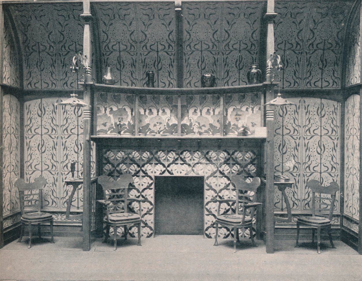 Inglenook navržený G. Serrurierem, 1898 od Gustave Serrurier Bovy
