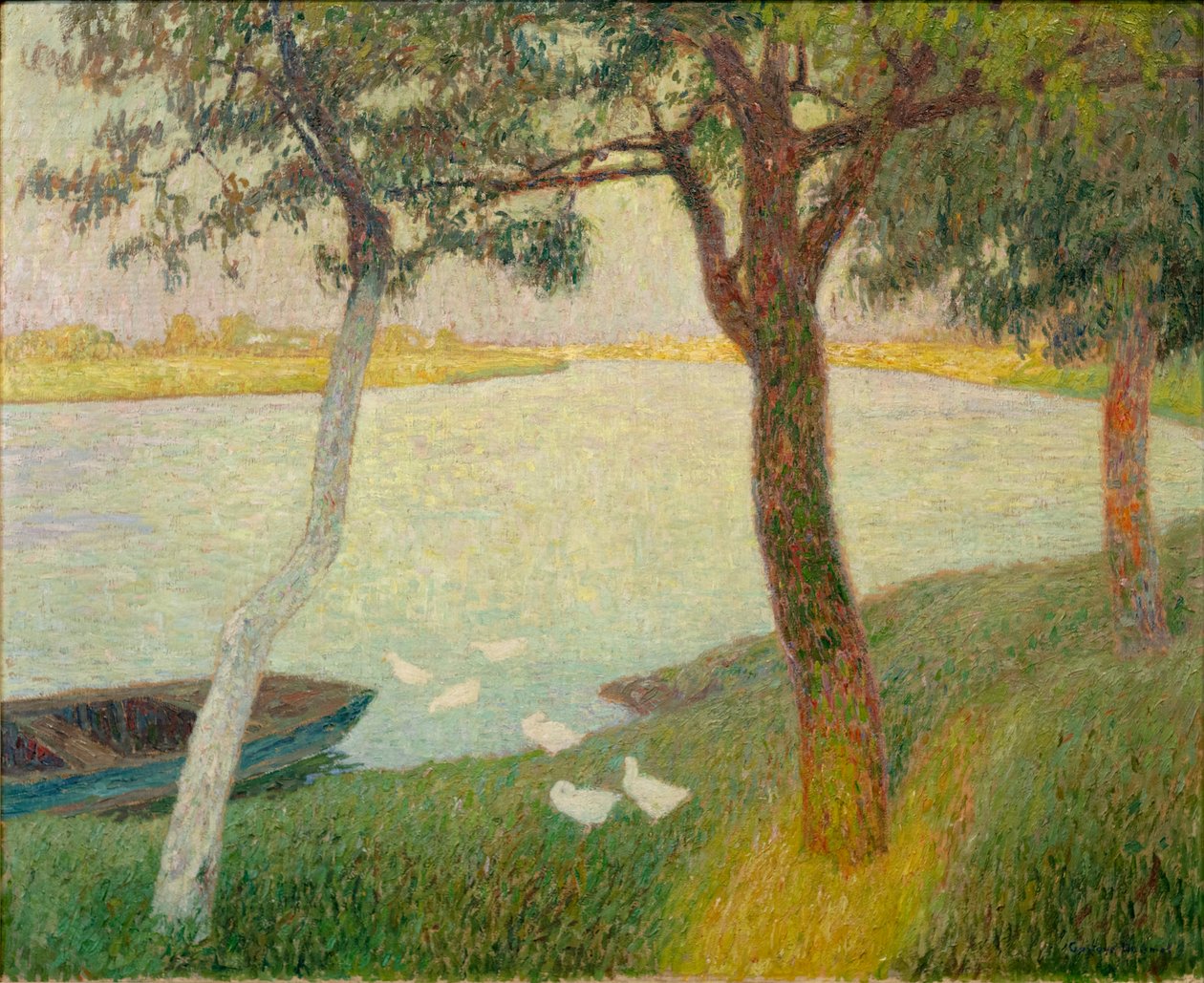 Kachny u řeky Leie od Gustave de Smet