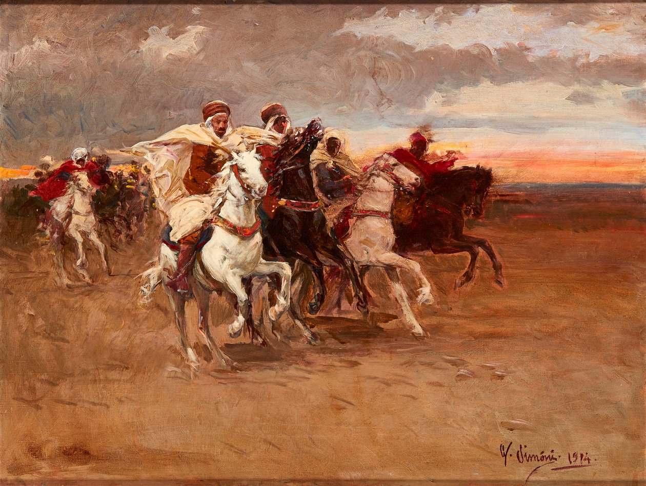 Charging Cavaliers (olej na plátně) od Gustavo Simoni