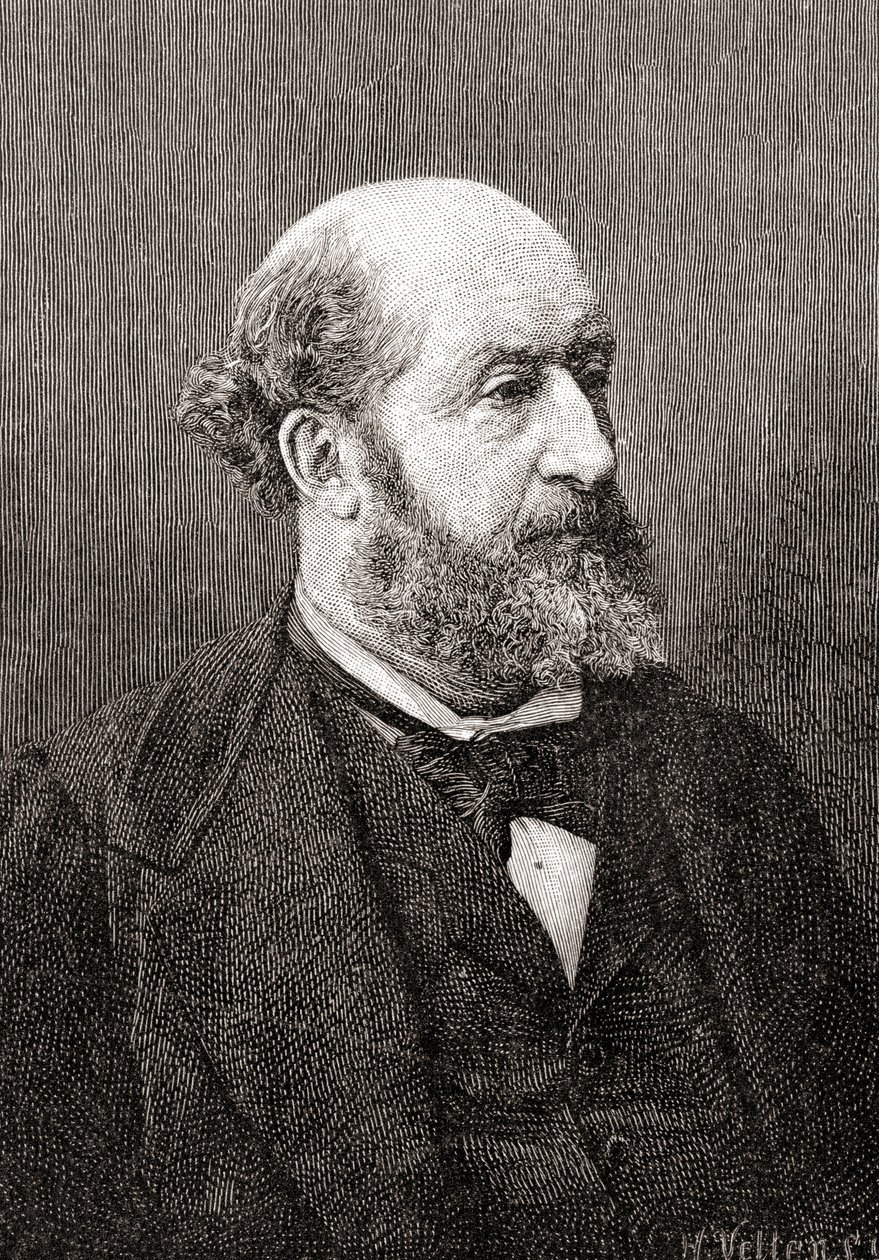 Guillaume Victor Émile Augier, z The Century Illustrated Monthly Magazine, vydaný 1884 (dřevoryt) od H. Velten