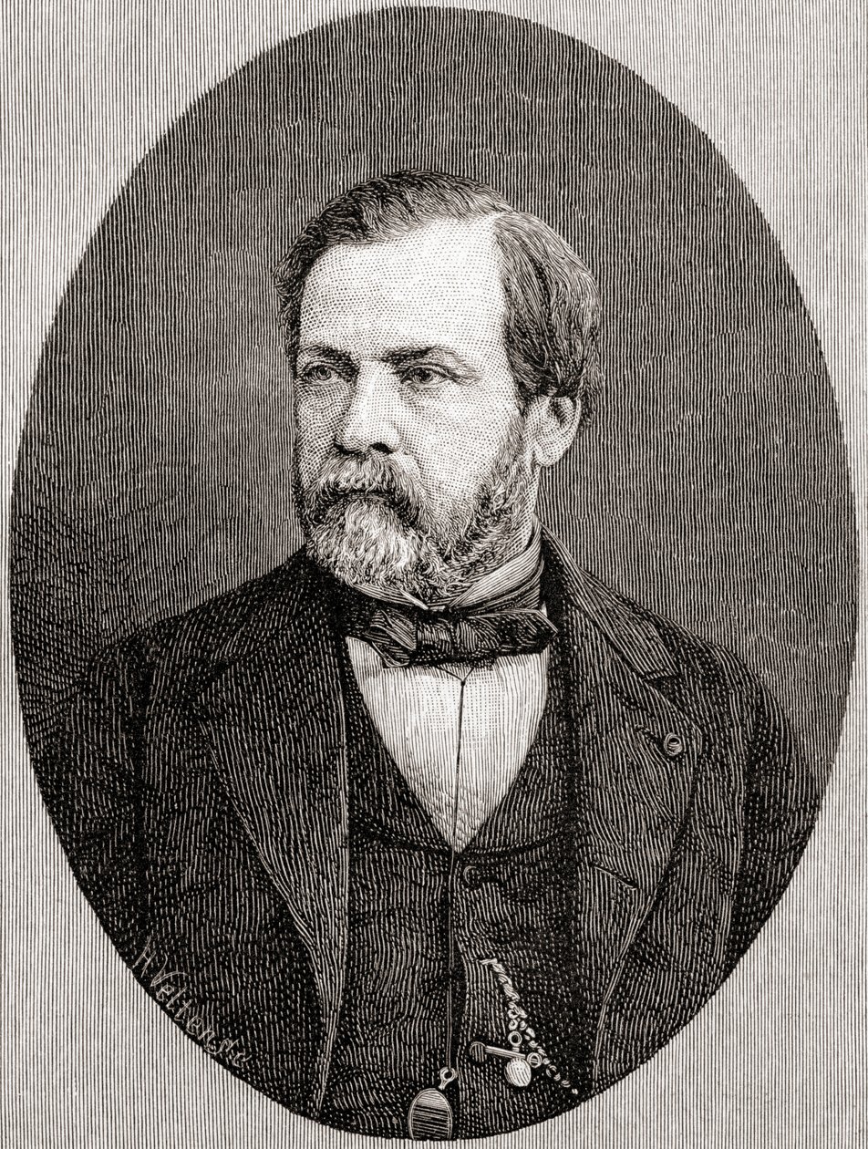 Louis Pasteur, z The Century Illustrated Monthly Magazine, vydaný 1884 (dřevoryt) od H. Velten
