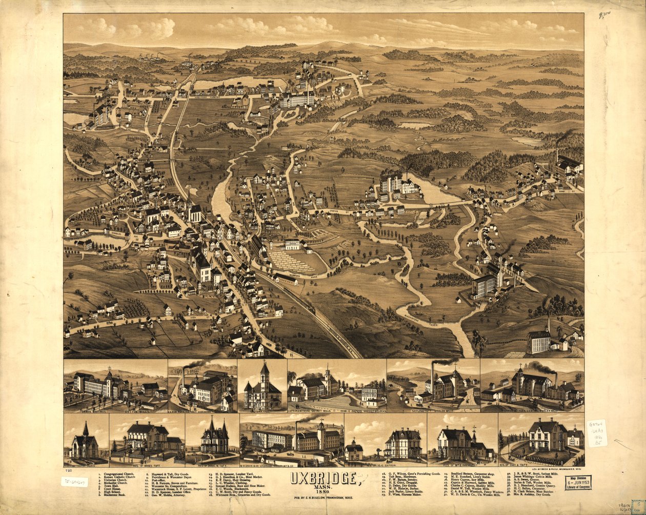Uxbridge, Mass. 1880. od H. Beck and Pauli Bigelow