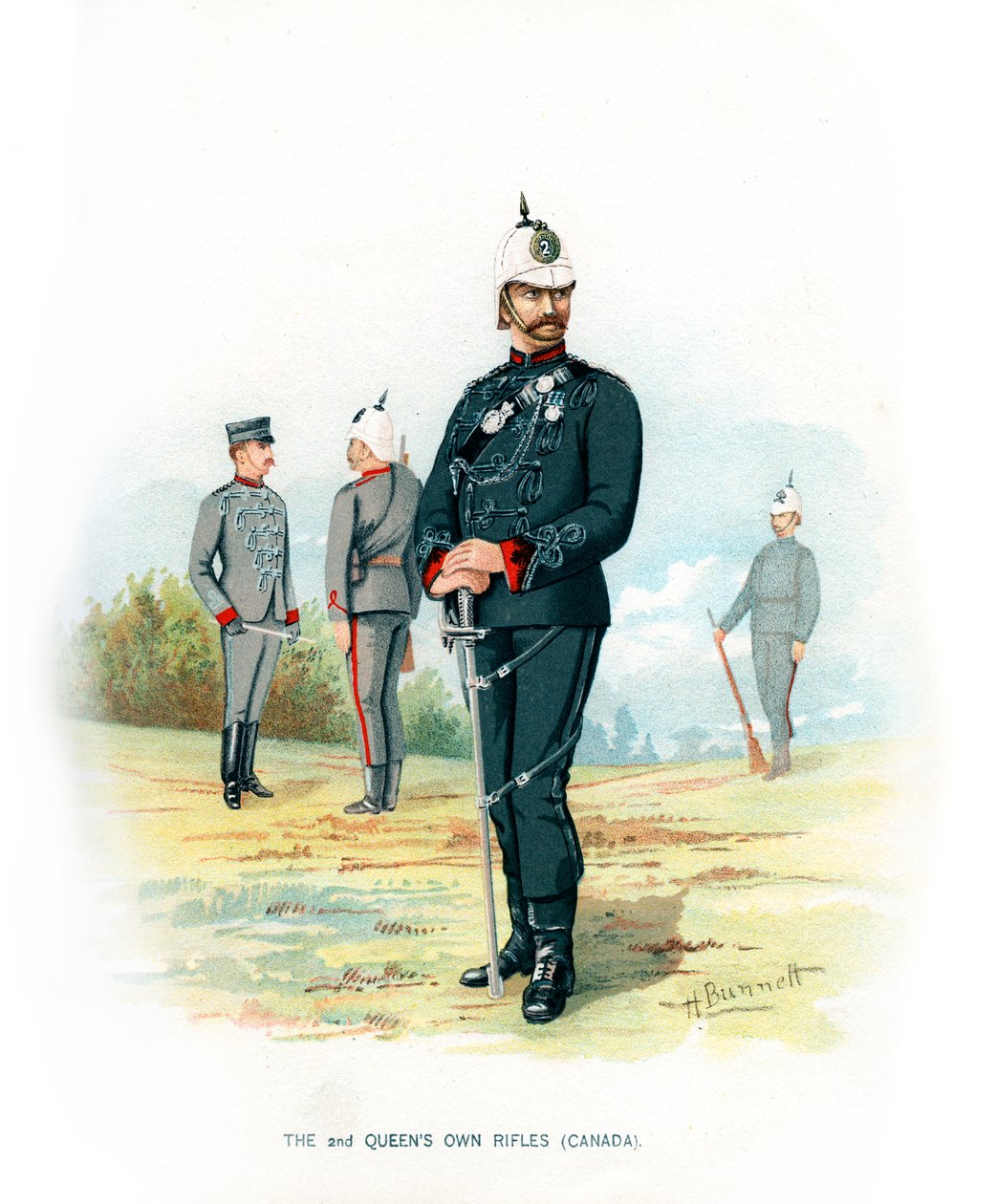 2nd Queens Own Rifles Canada, c1890. od H. Bunnett