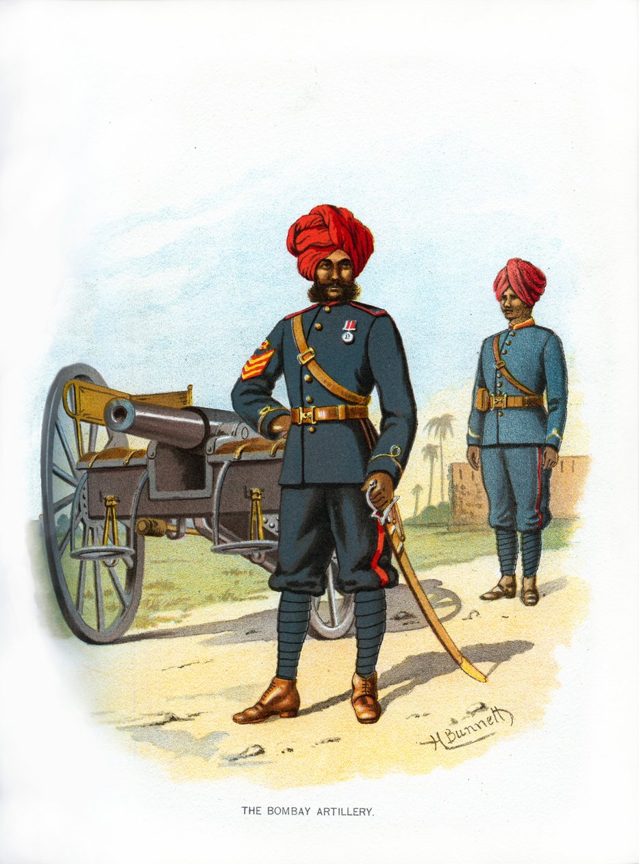 Bombay Artillery, c1890. od H. Bunnett