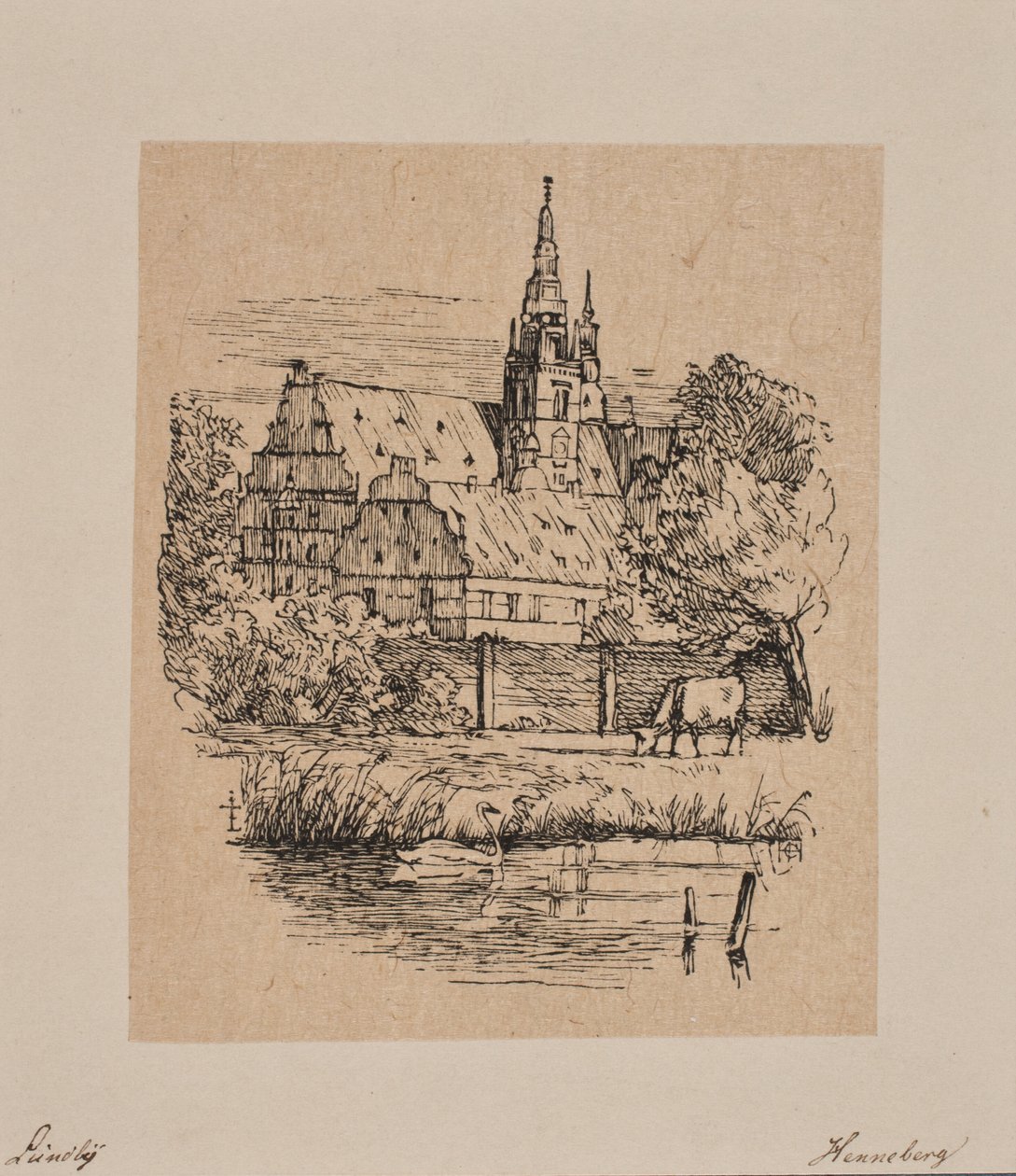 Zámek Frederiksborg od H. C. Henneberg