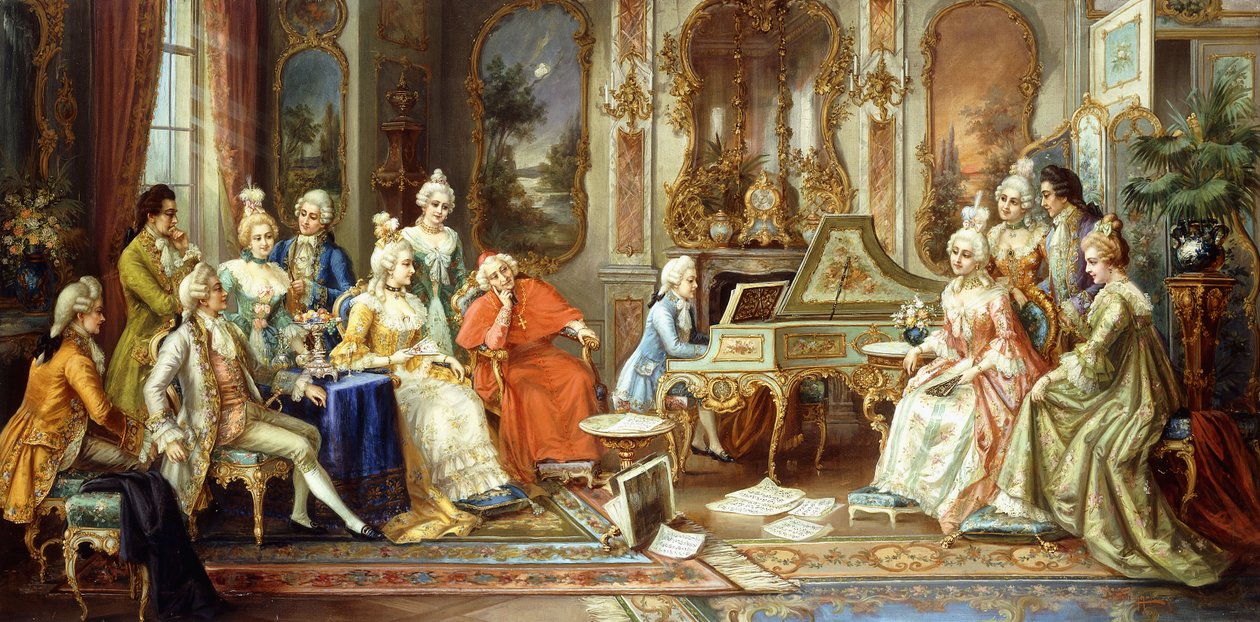 Mladý Mozart přednáší recitál od H. Pihnnero