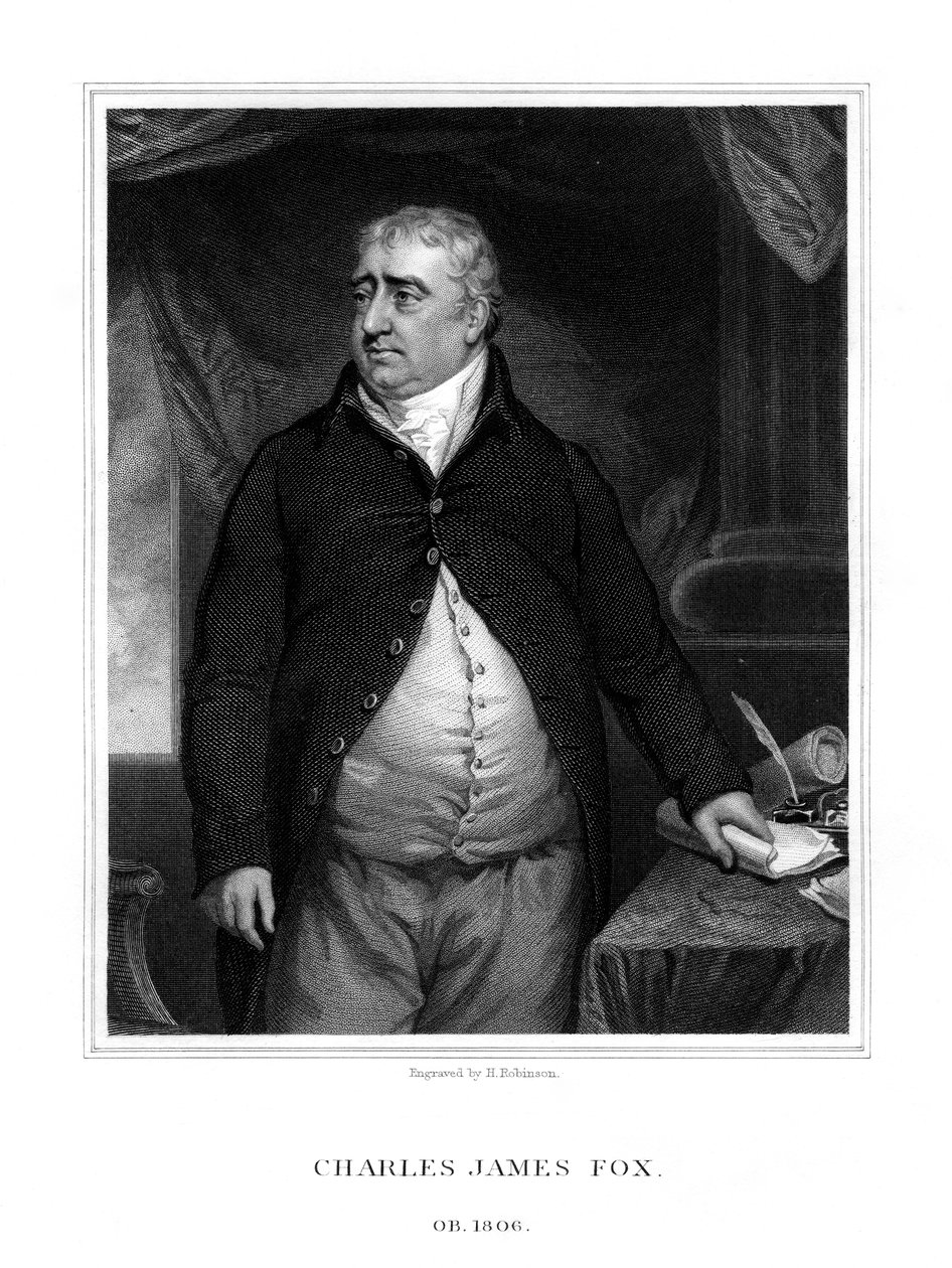 Charles James Fox , britský politik, 1833. od H. Robinson
