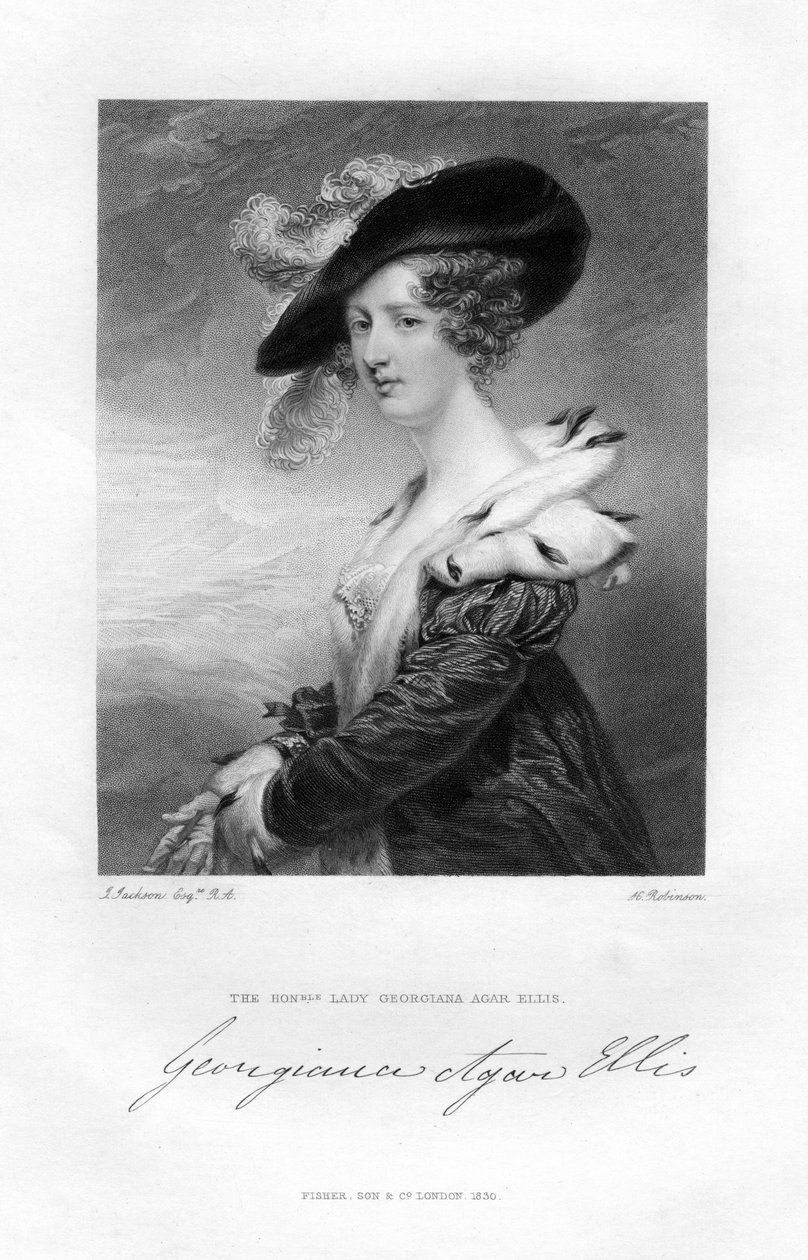 Lady Georgina Agar-Ellis, 19. století. od H. Robinson