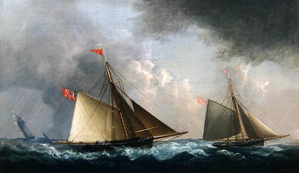 Cutter Yachts Racing (olej na plátně) od H. Sargeant