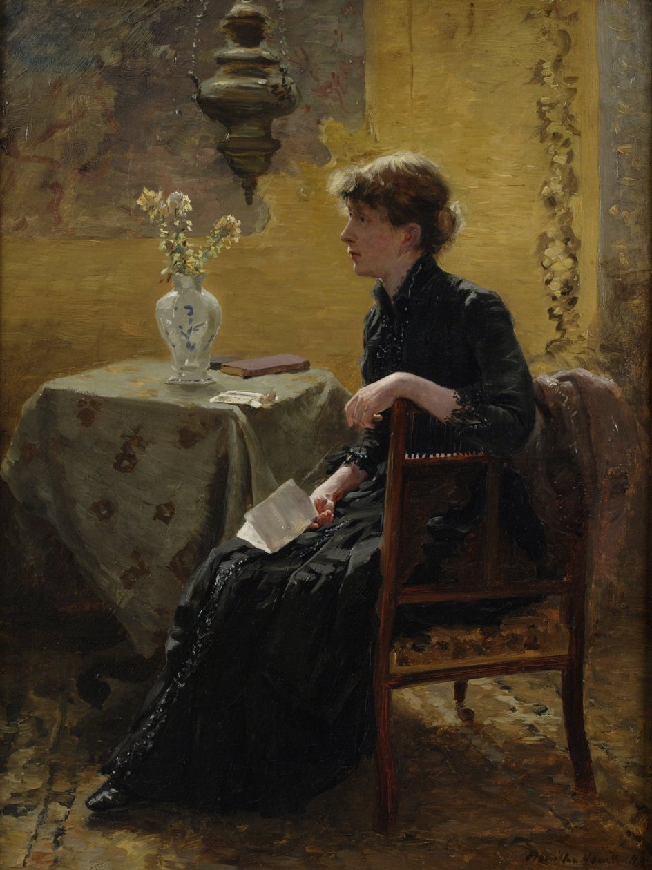 Dáma v černém, 1889 od Hamilton Hamilton
