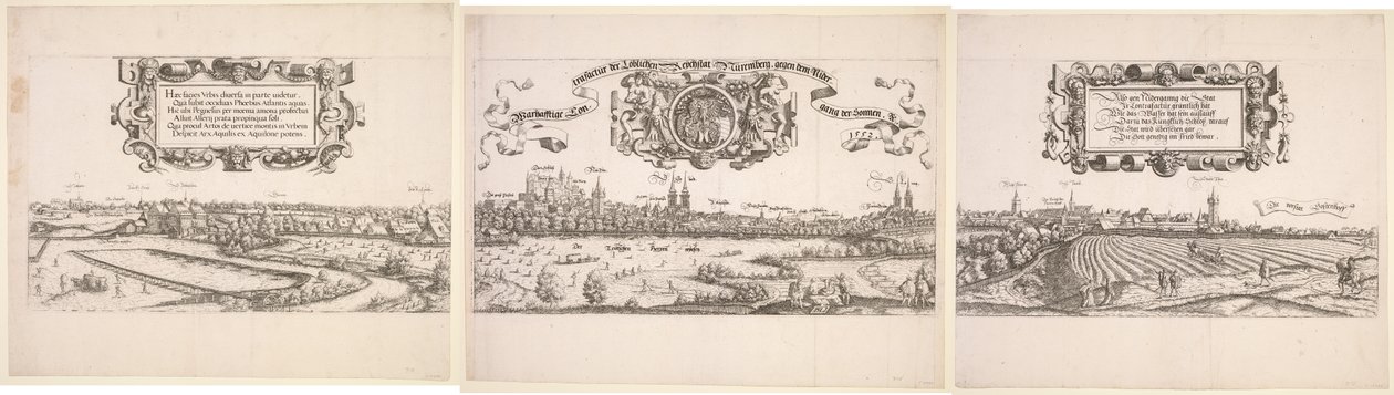 Panoramatický pohled na Norimberk, 1552. od Hanns Sebald Lautensack