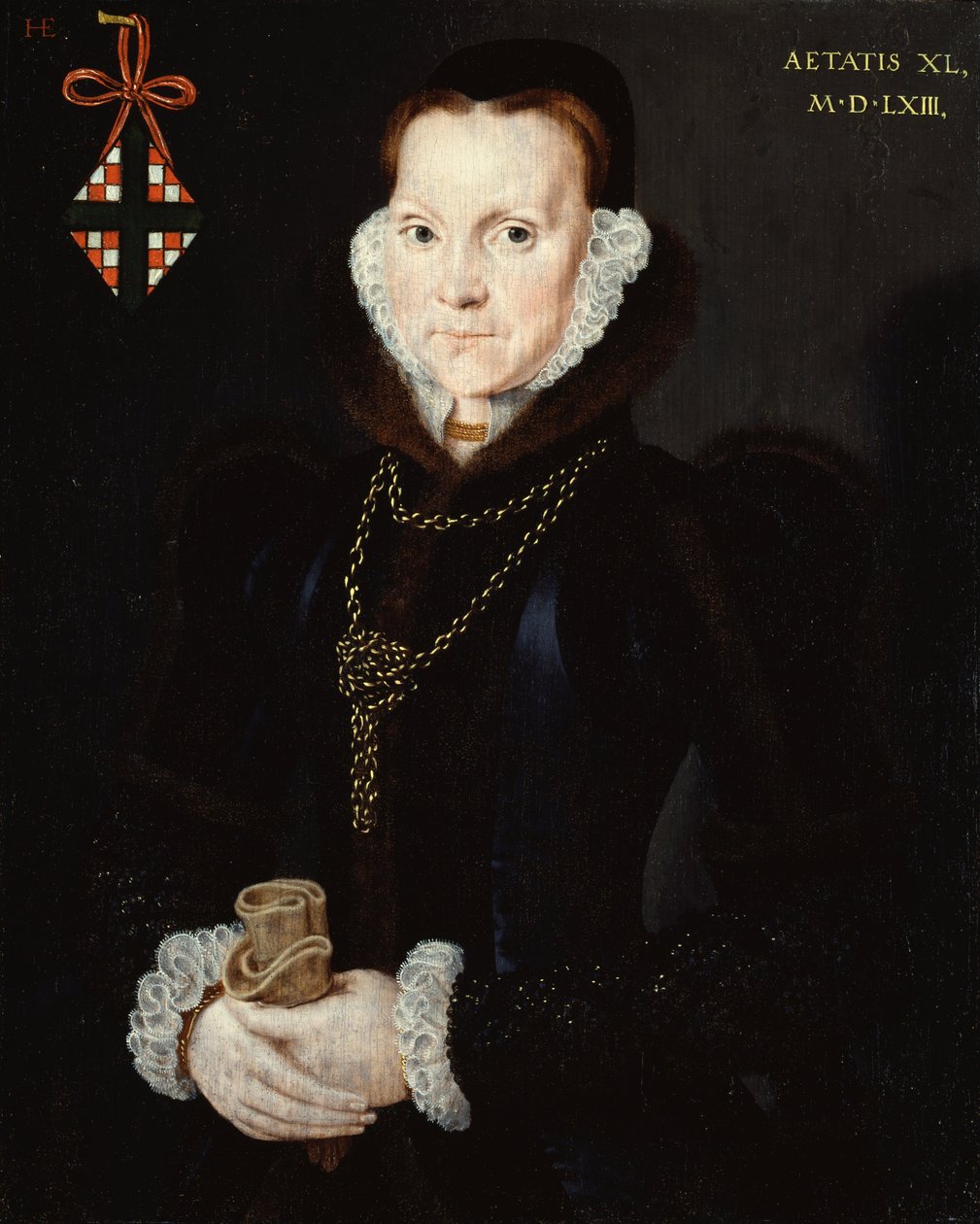 Portrét Elizabeth Roydon, Lady Golding od Hans Eworth