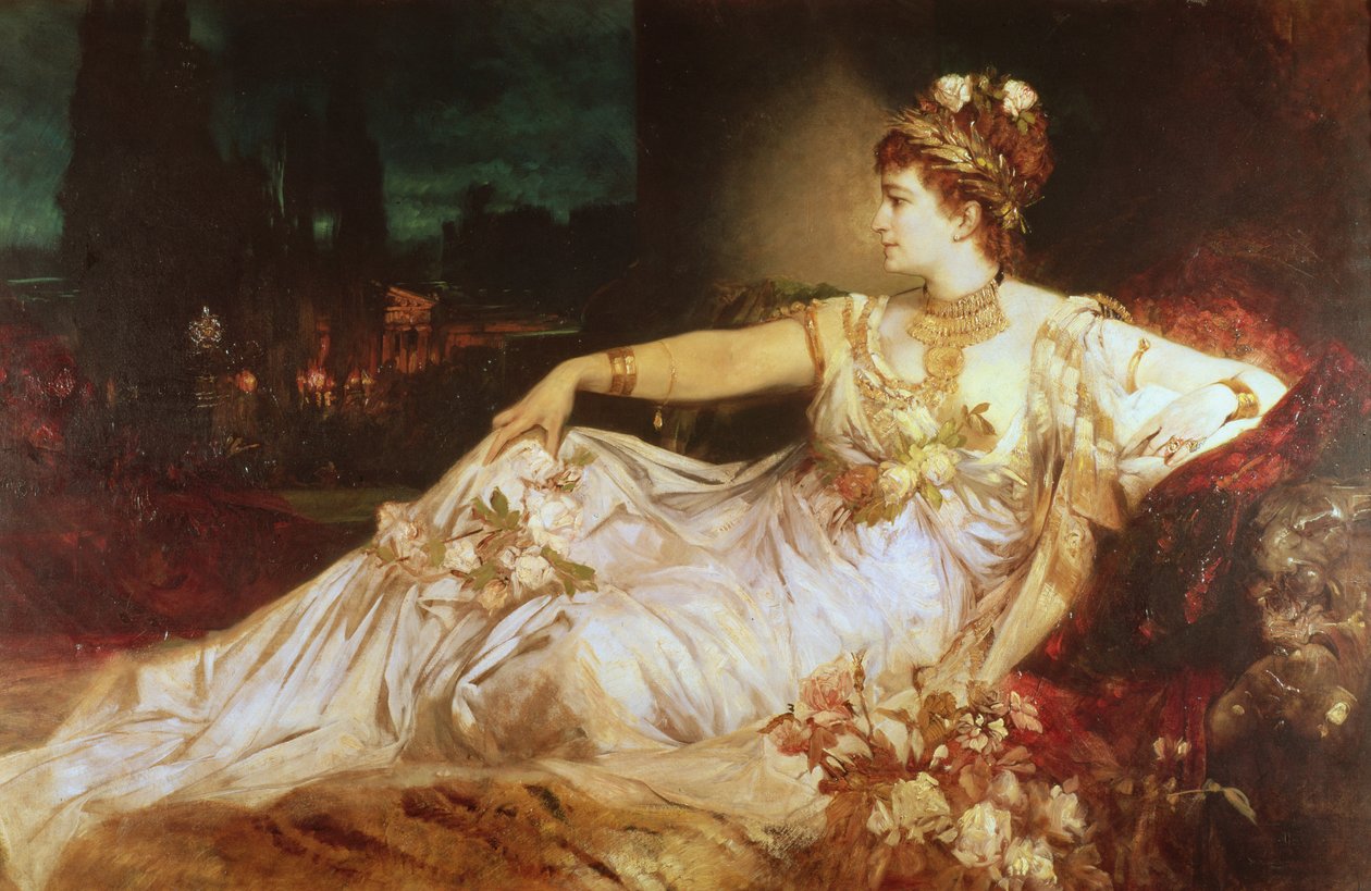 Charlotte Wolter jako císařovna Messalina od Hans Makart