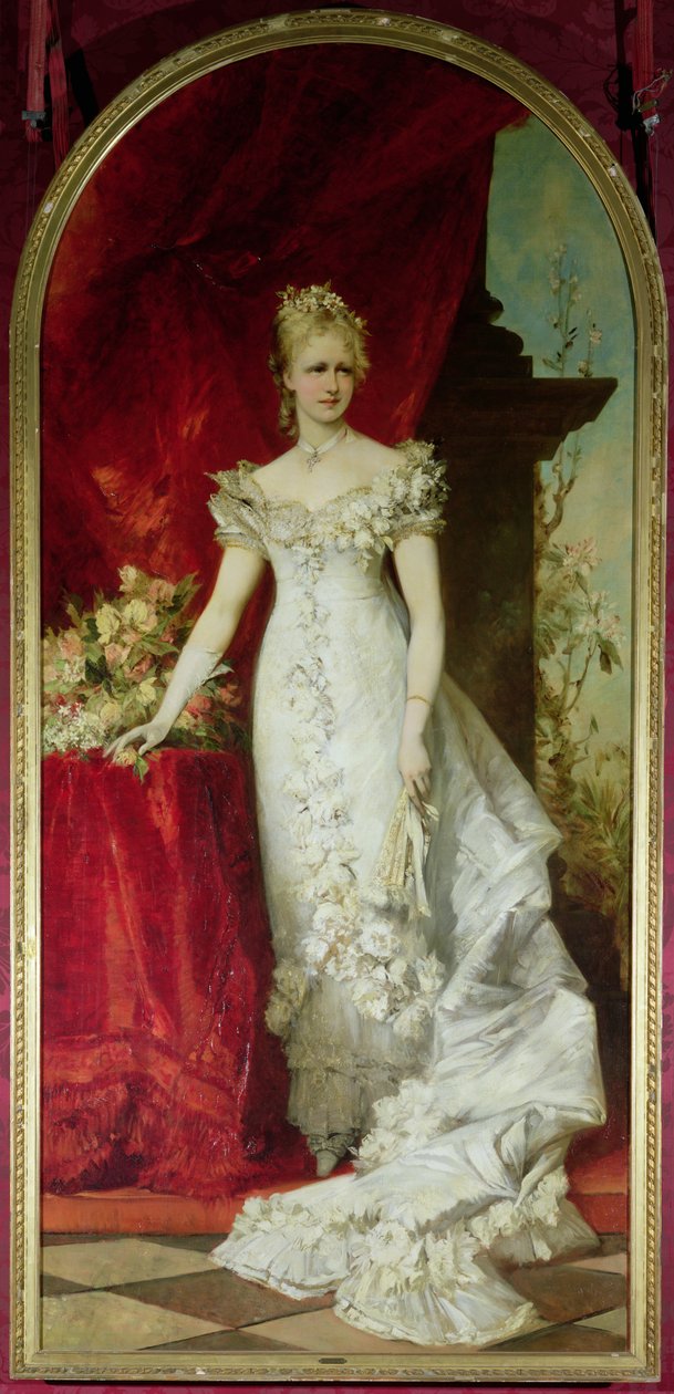 Korunní princezna Stephanie Belgie, choť korunního prince Rudolfa Rakouska (1858-89) od Hans Makart
