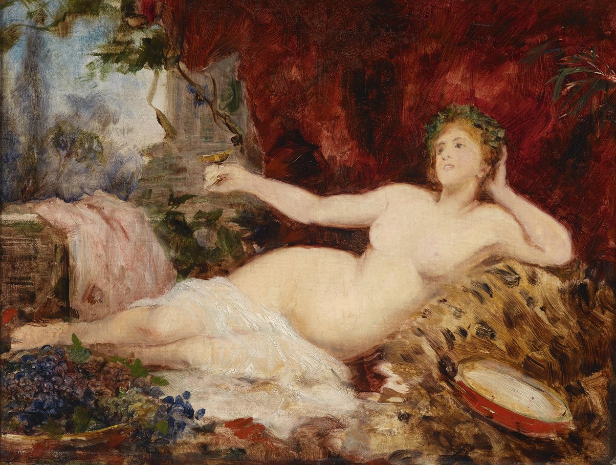 Odpočívající bacchante od Hans Makart