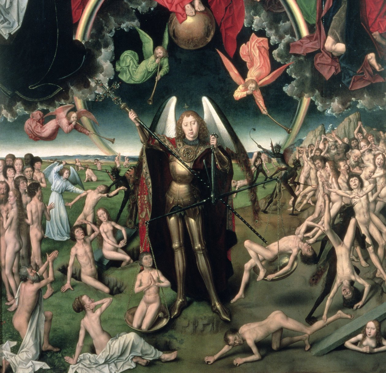 Poslední soud, 1473 olej na desce detail 144071 od Hans Memling