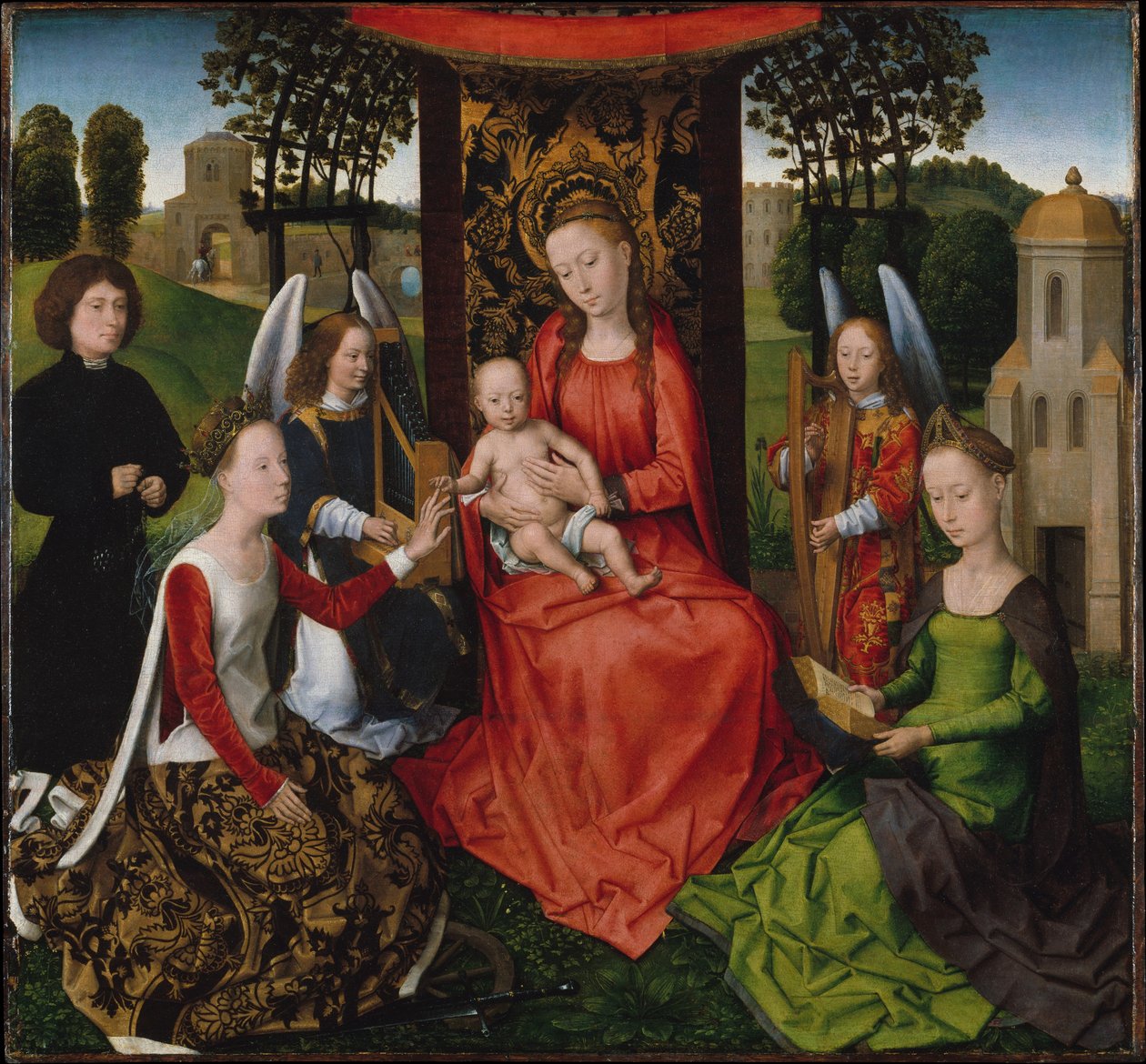 Mystické manželství svaté Kateřiny od Hans Memling