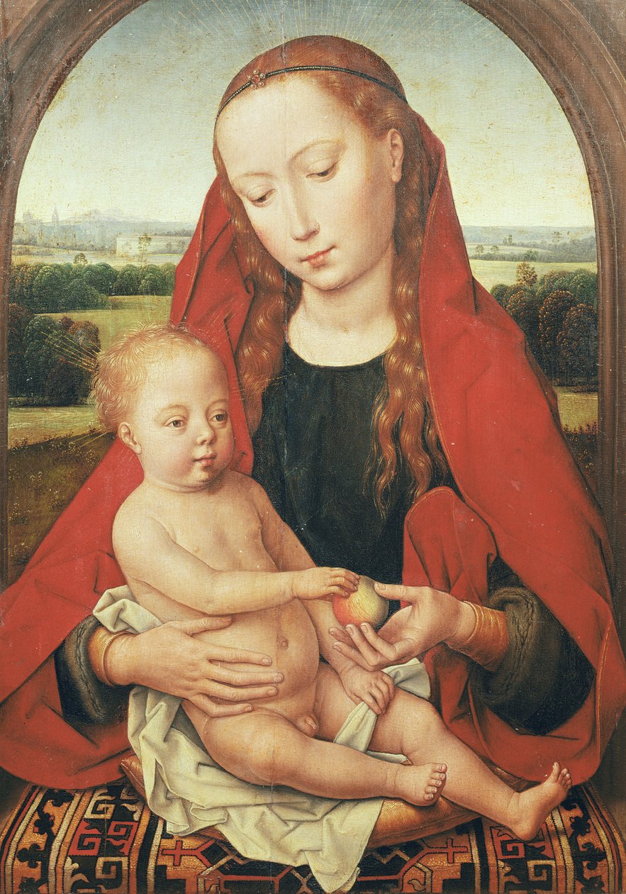 Panna a dítě, kolem 1485-90 od Hans Memling