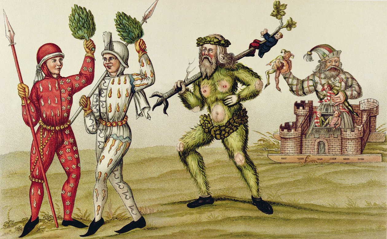 Norimberský Schembartský karneval (barevná rytina) od Hans Meyer