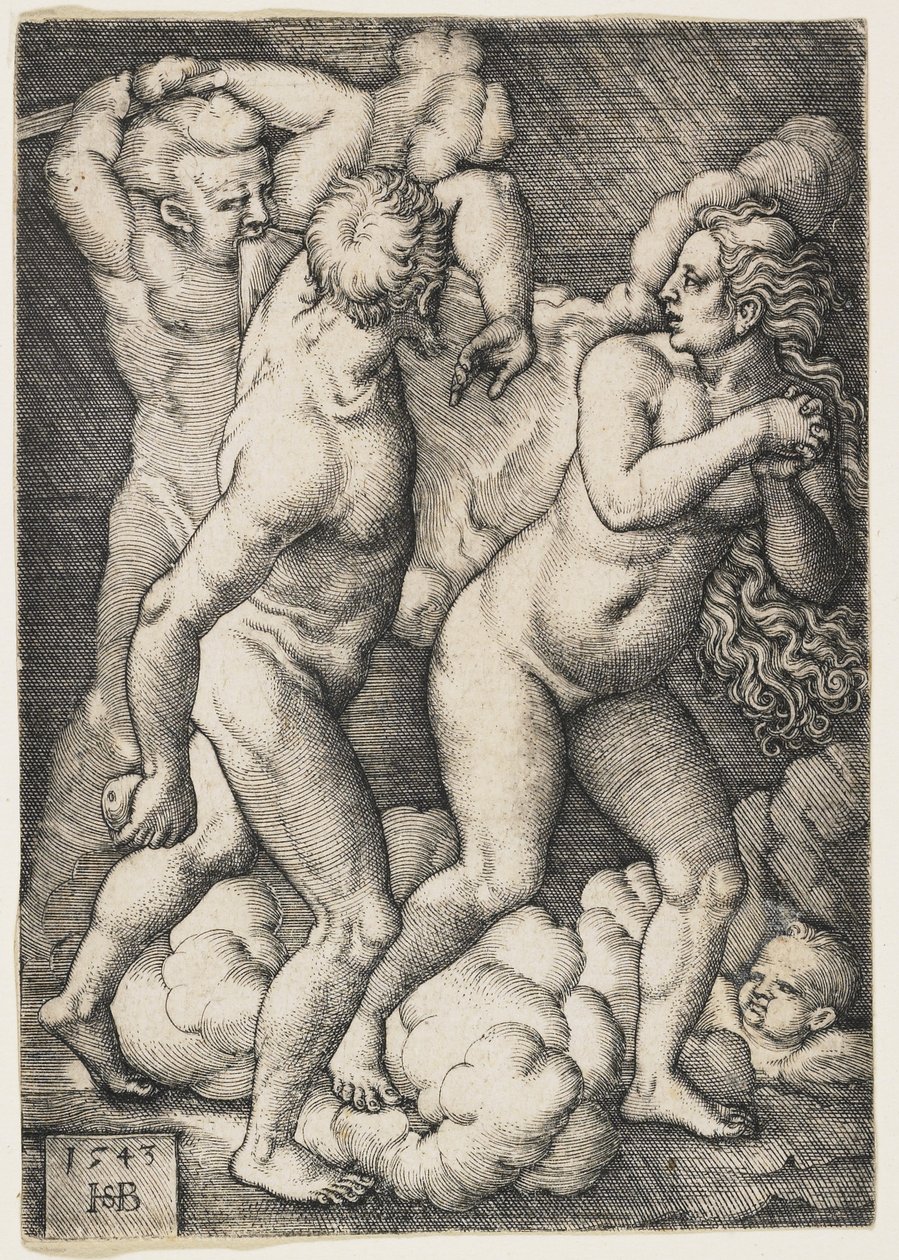 Vyhnání z ráje, 1543 od Hans Sebald Beham