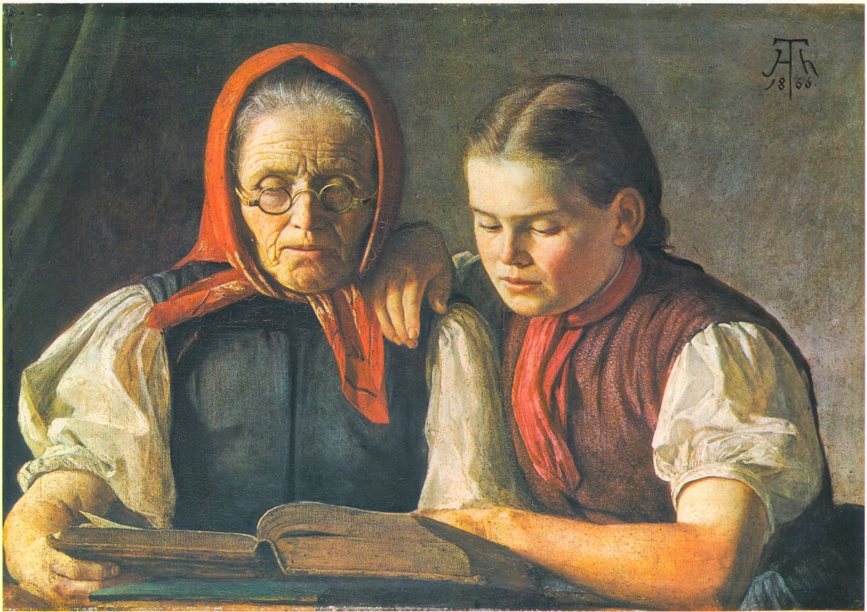 Matka a sestra umělce od Hans Thoma