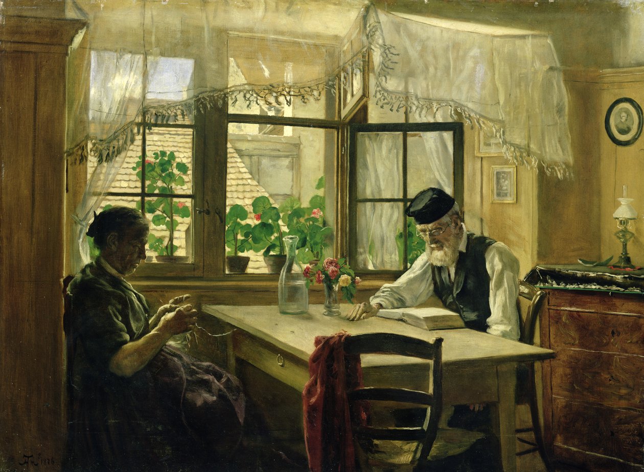 Pokojná neděle, 1876 od Hans Thoma