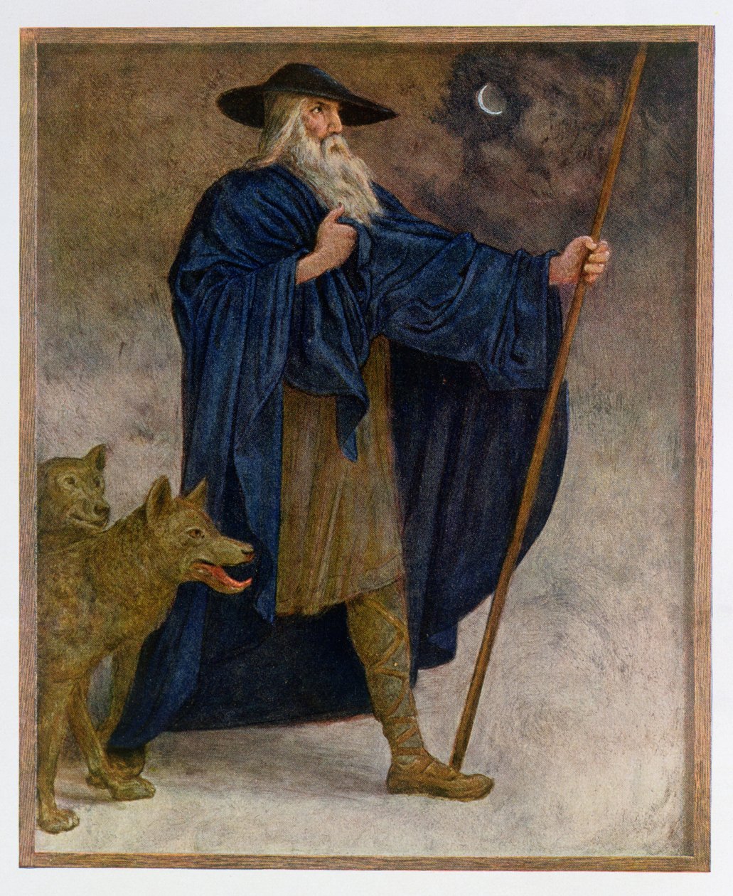 Prosinec, ilustrace z časopisu "Festkalender" vydaného v Lipsku kolem roku 1910 od Hans Thoma