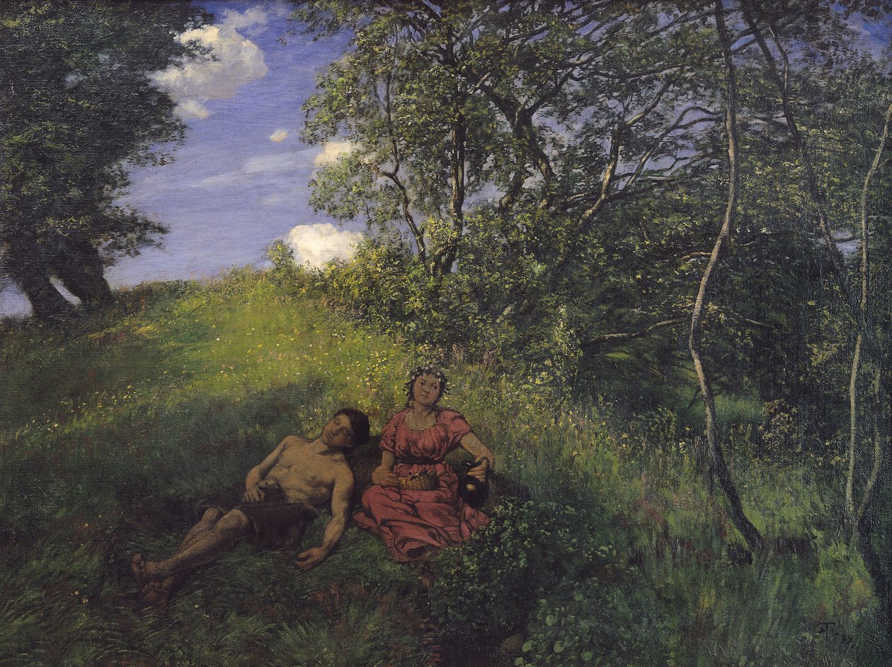 Siesta, 1889 od Hans Thoma
