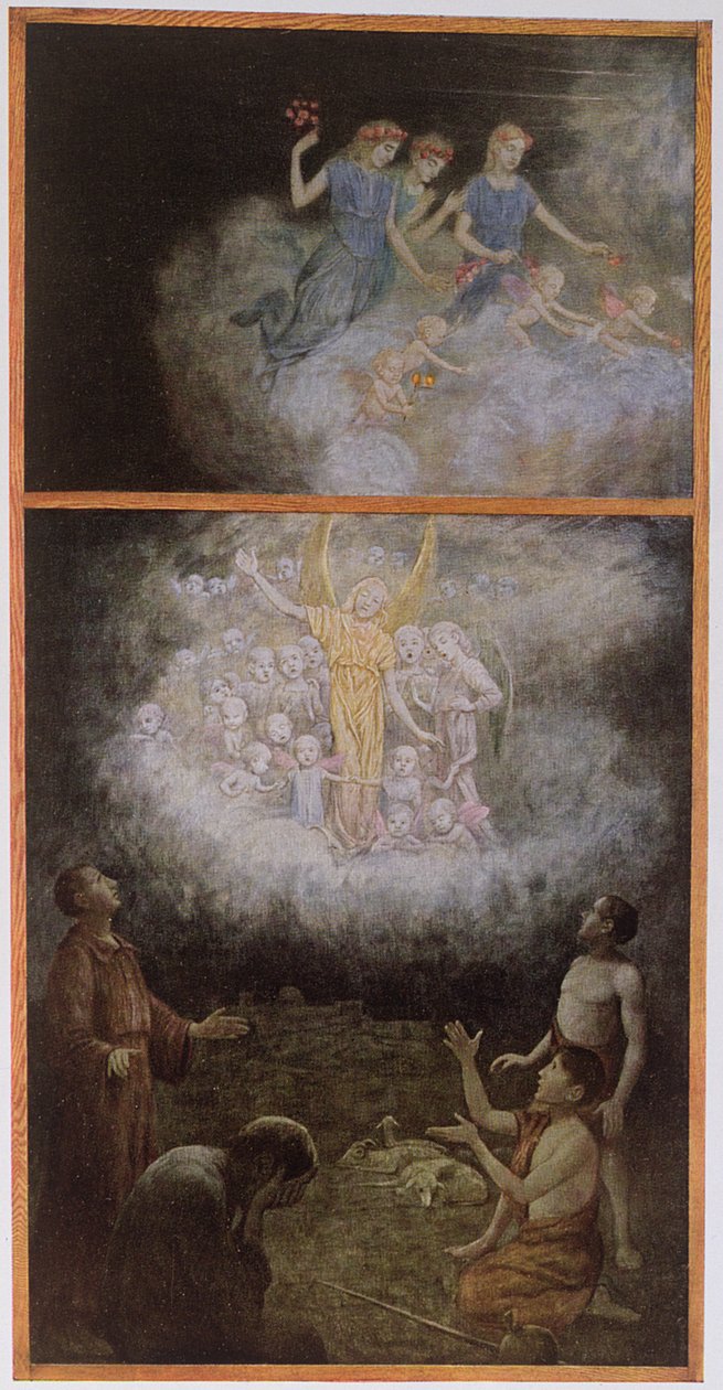 Zvěstování pastýřům, kolem roku 1910 od Hans Thoma