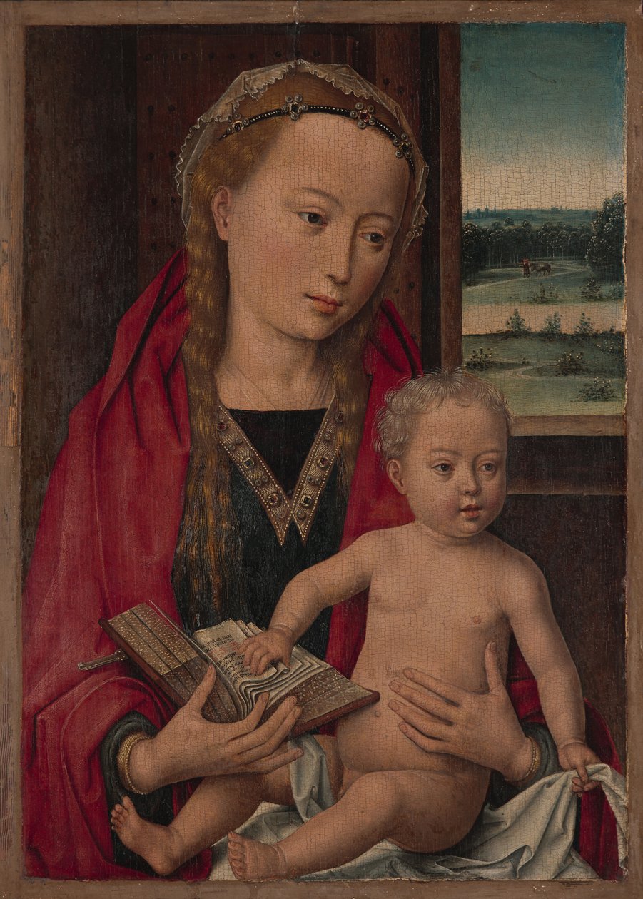 Panna a dítě, kolem 1490-94 od Hans Memling