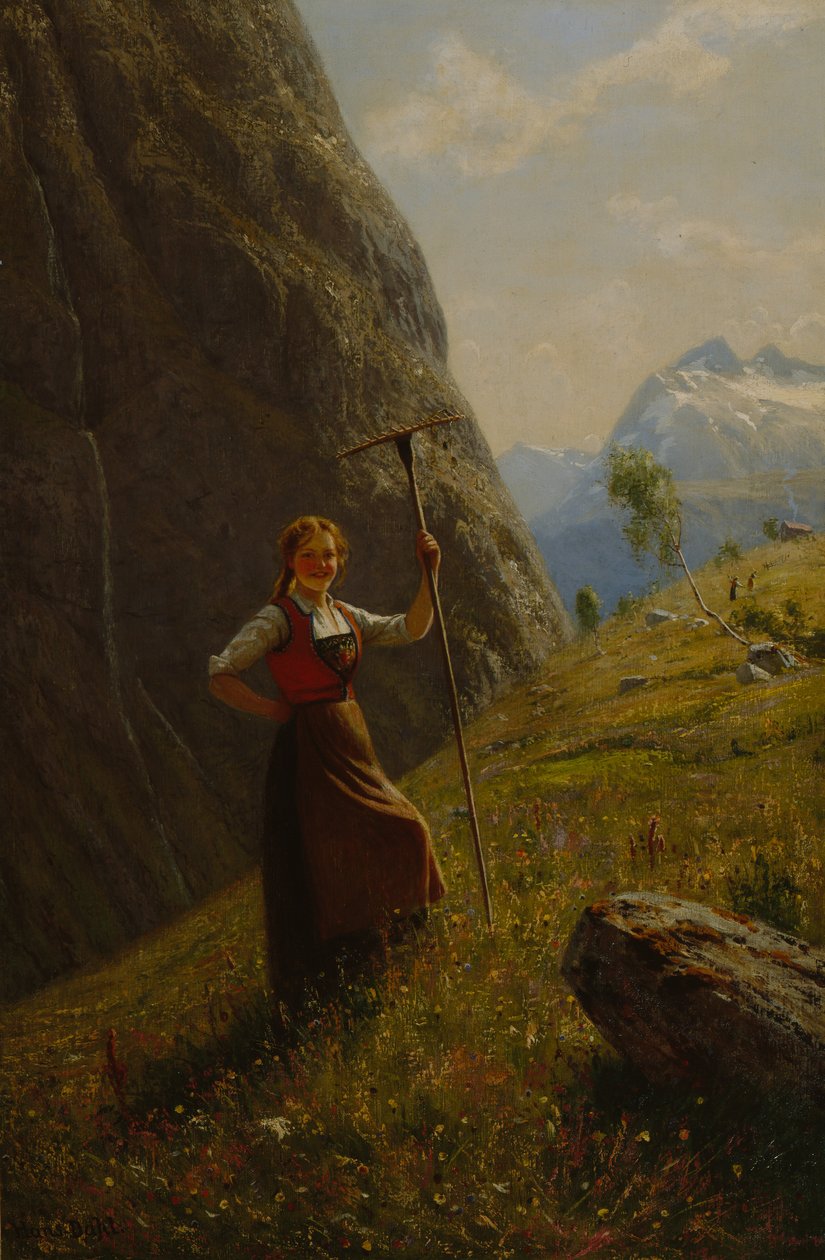 Mlékárna s hráběmi (olej na plátně) od Hans Andreas Dahl