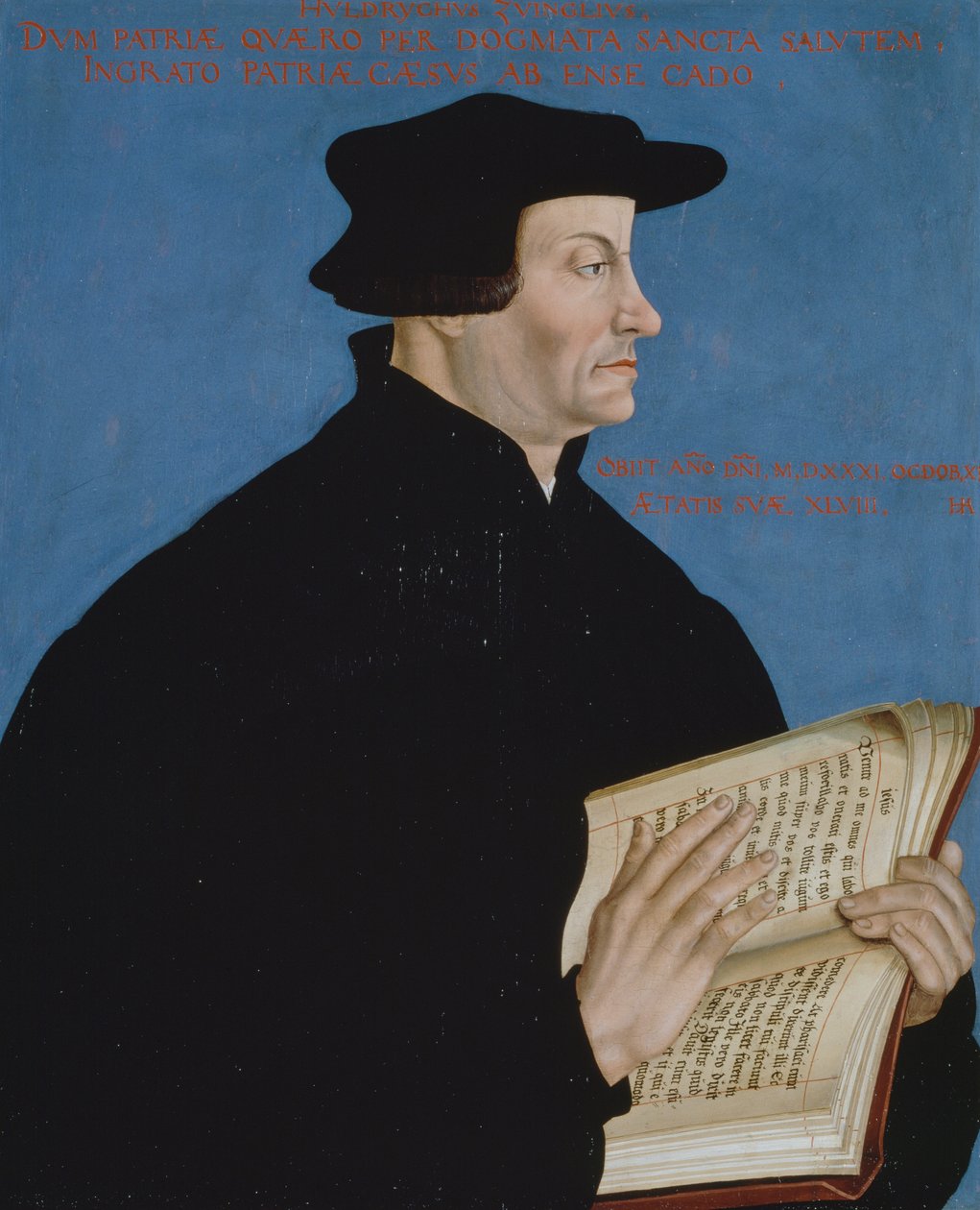 Portrét Huldrycha Zwingliho (1848-1531) od Hans Asper