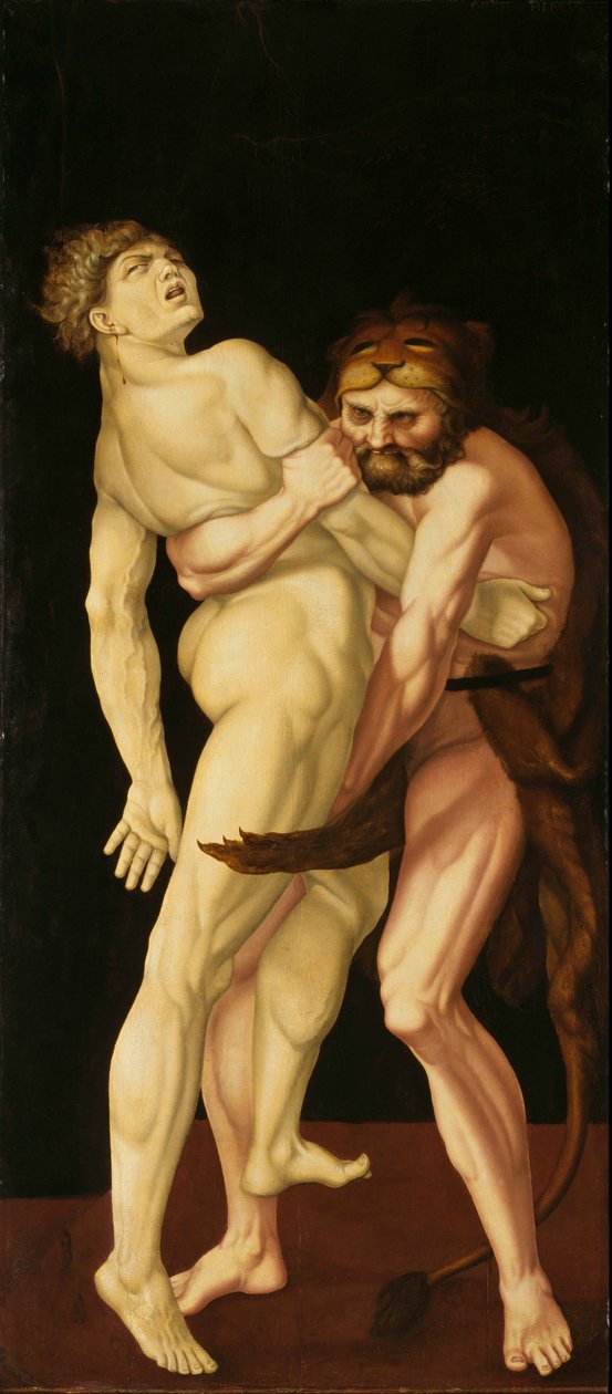 Herkules a Antaeus od Hans Baldung Grien