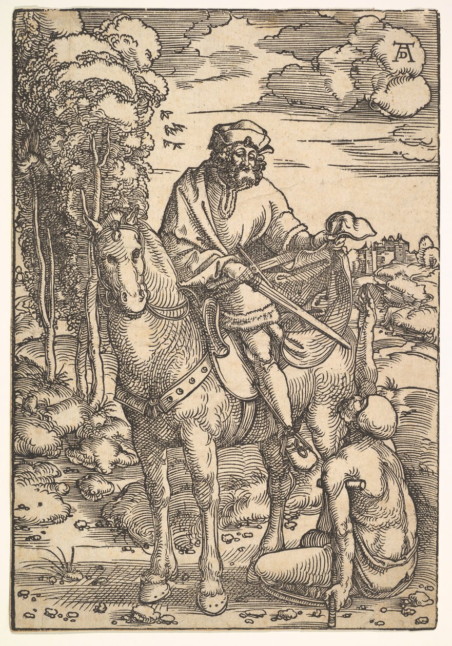 Svatý Martin na koni, 15.-16. století. od Hans Baldung