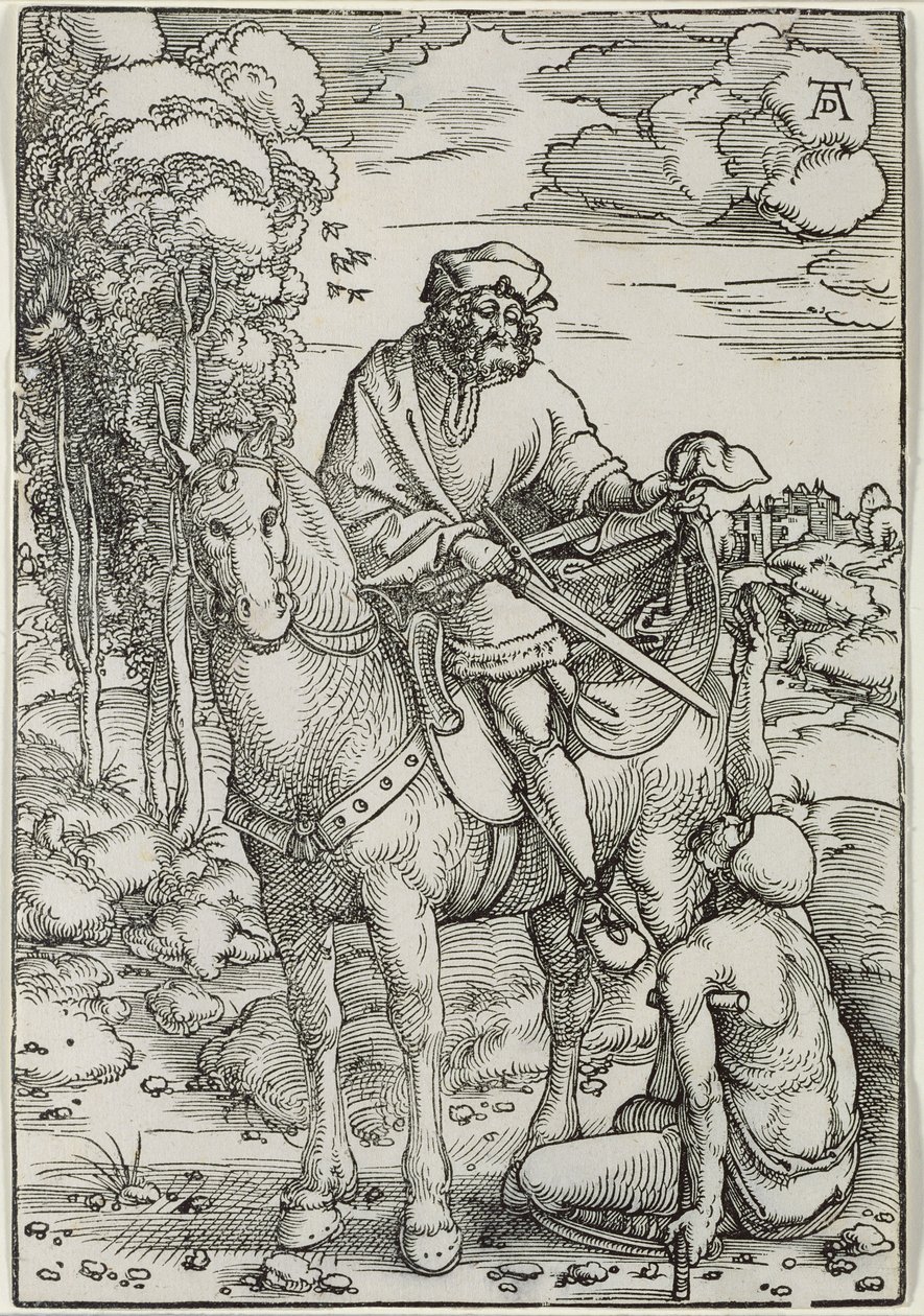 Svatý Martin sdílí svůj plášť od Hans Baldung Grien