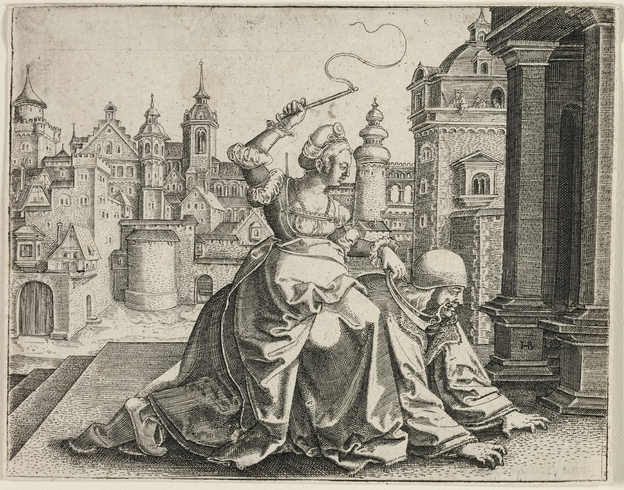 Phyllis a Aristoteles od Hans Brosamer